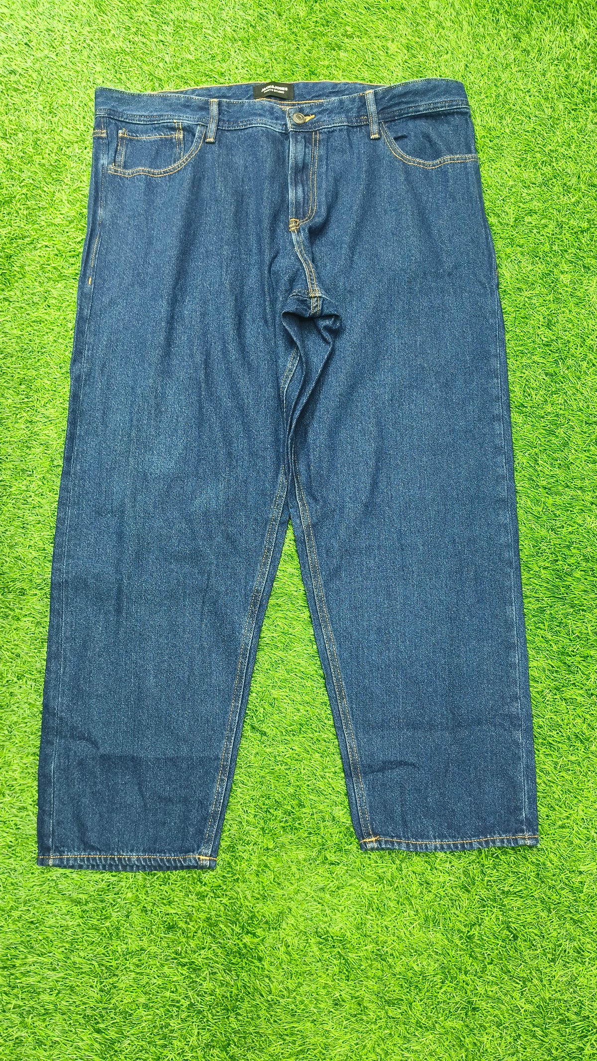 Men's Blue Solid Baggy fit Jeans