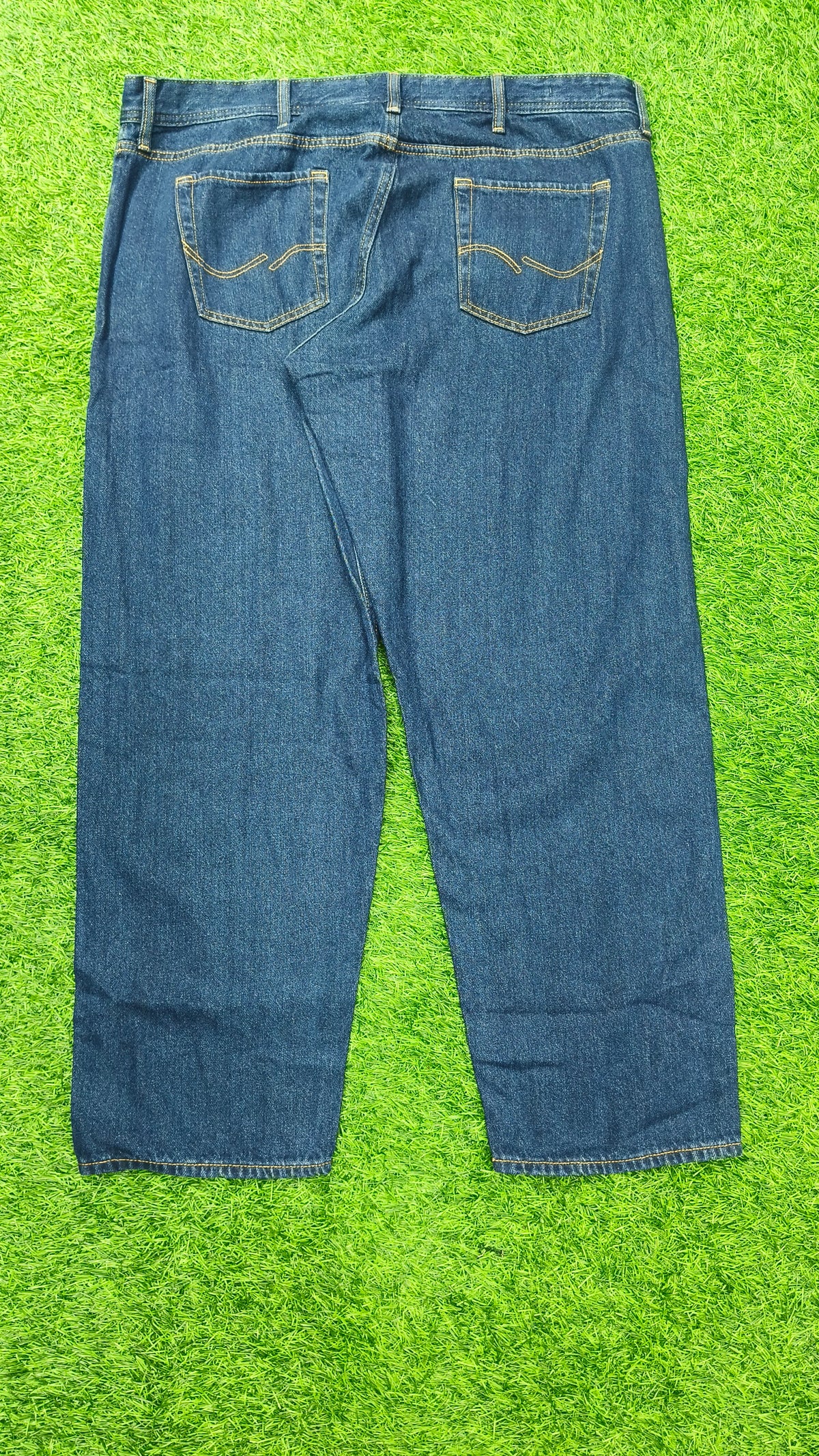 Men's Blue Solid Baggy fit Jeans