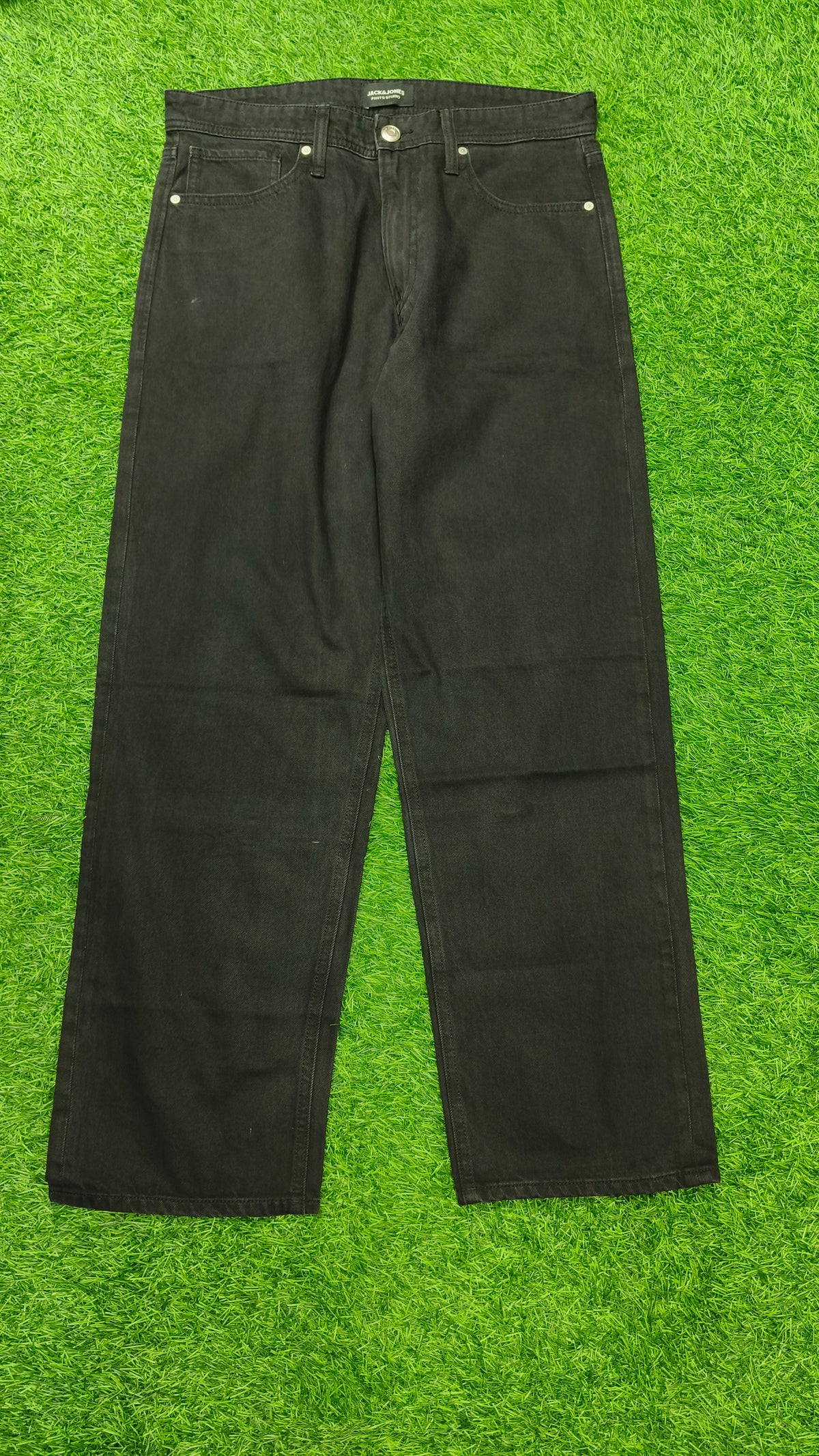 Black Mid-Rise Baggy Fit Jeans-Jack & Jones