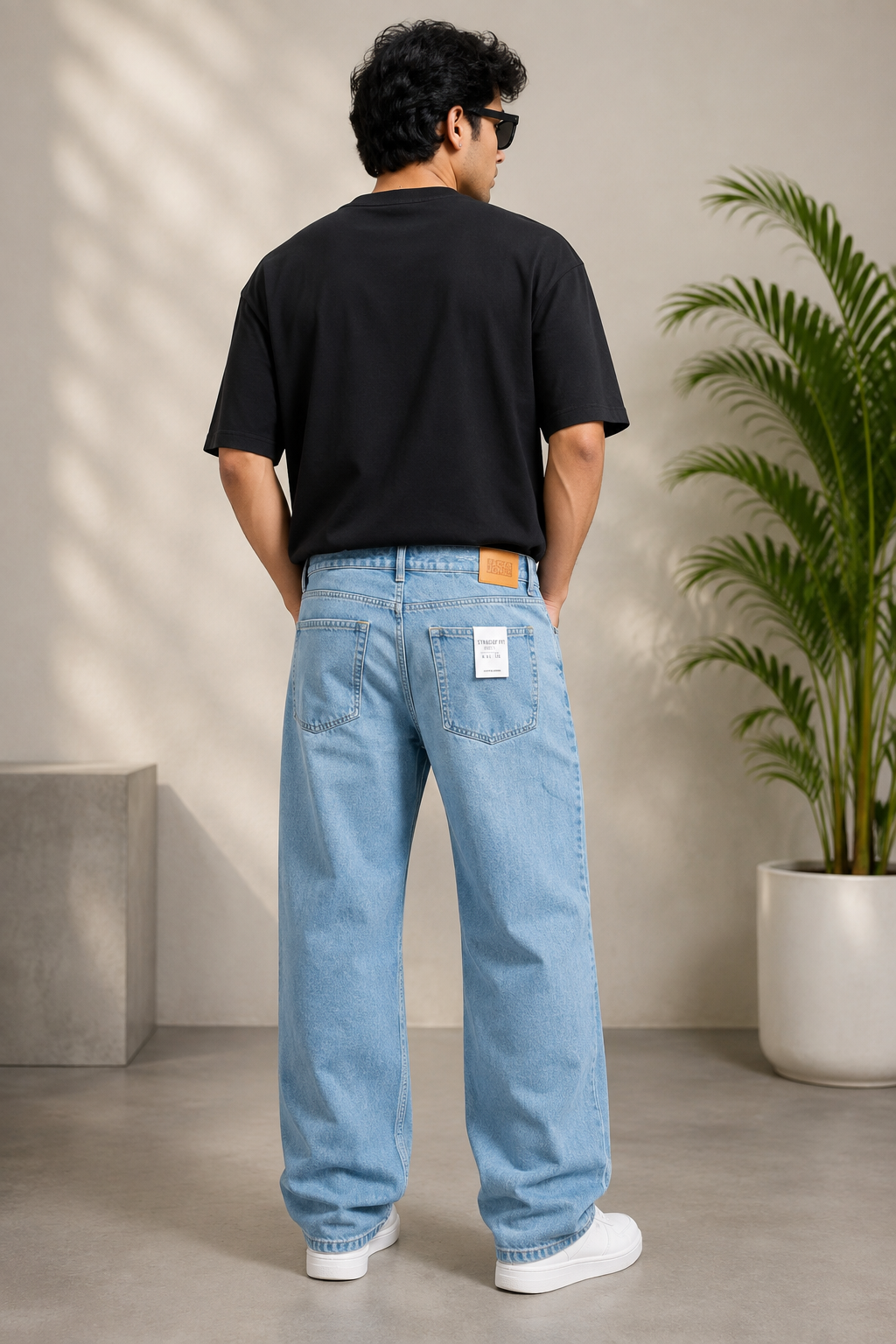 Dark Blue Washed Baggy Fit Jeans Jack & Jones