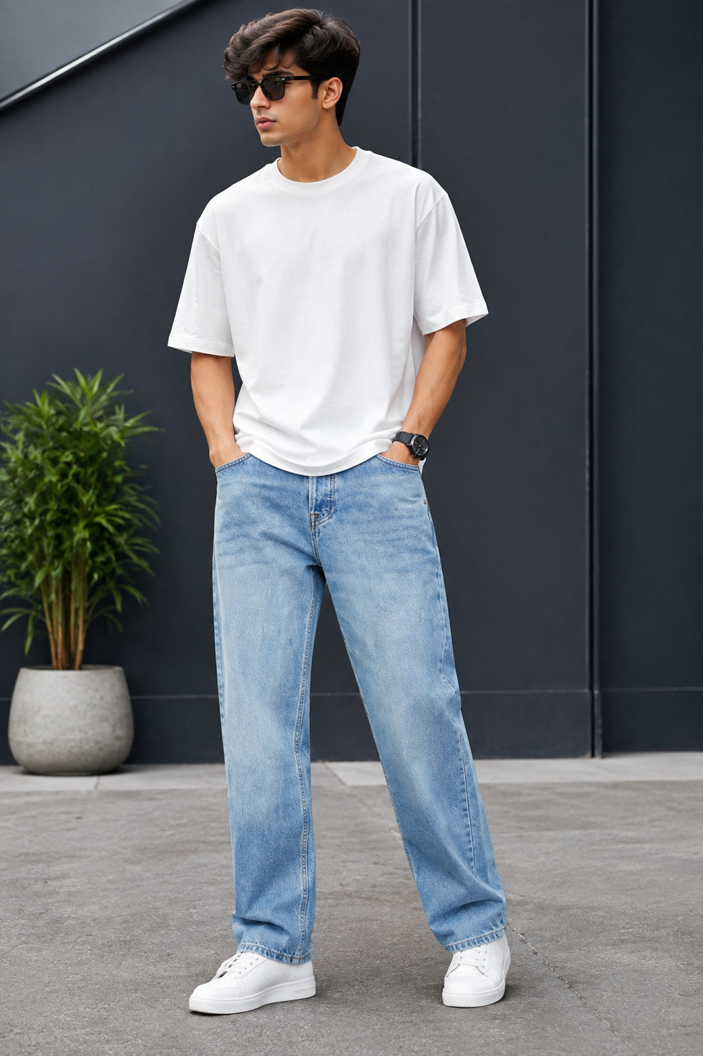 Jack & Jones
Men Regular Fit Mid-Rise sky blue Jeans