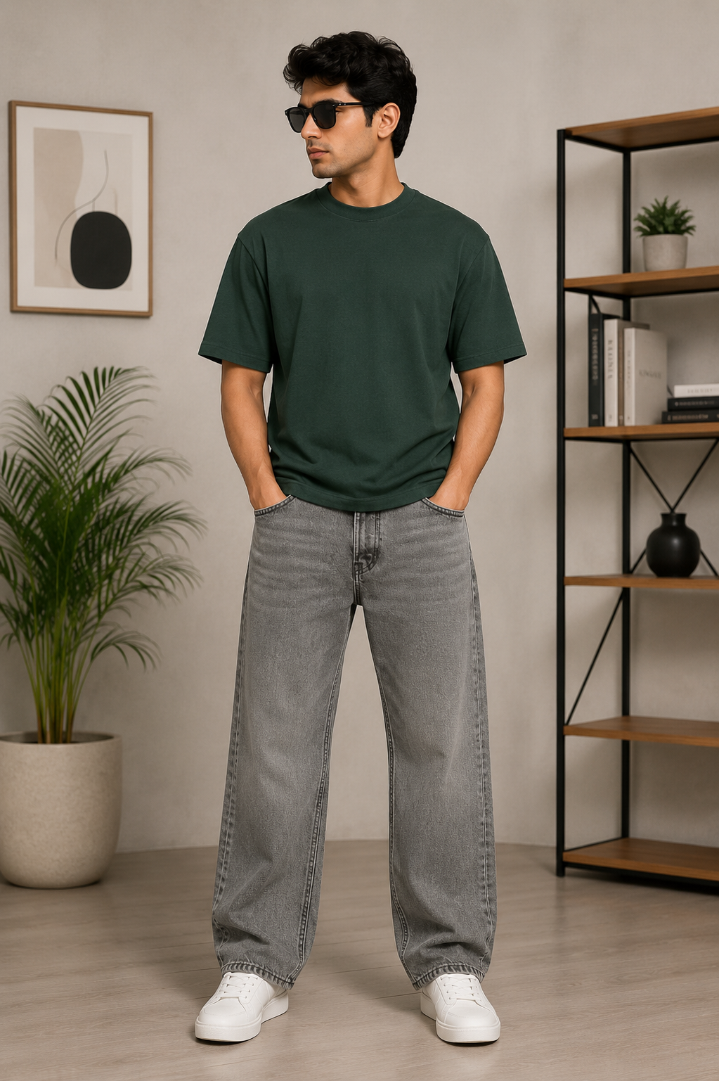 Jack & Jones Men Straight Fit Low-Rise Grey Shade Jeans