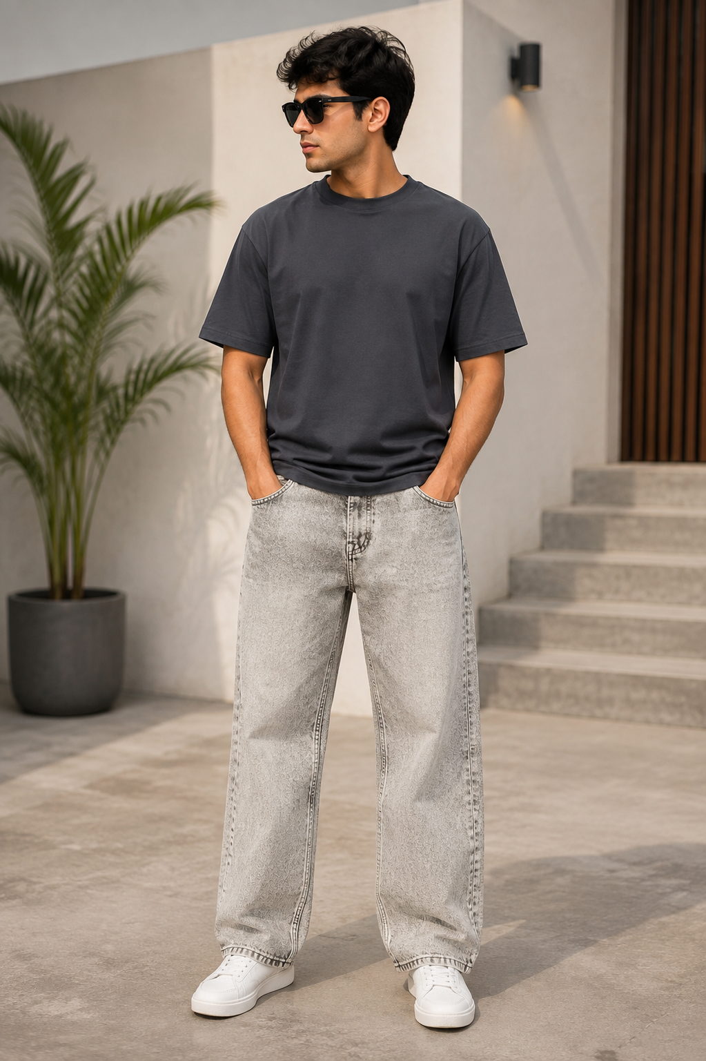 Jack & Jones Light Grey Shade Regular Fit Jeans