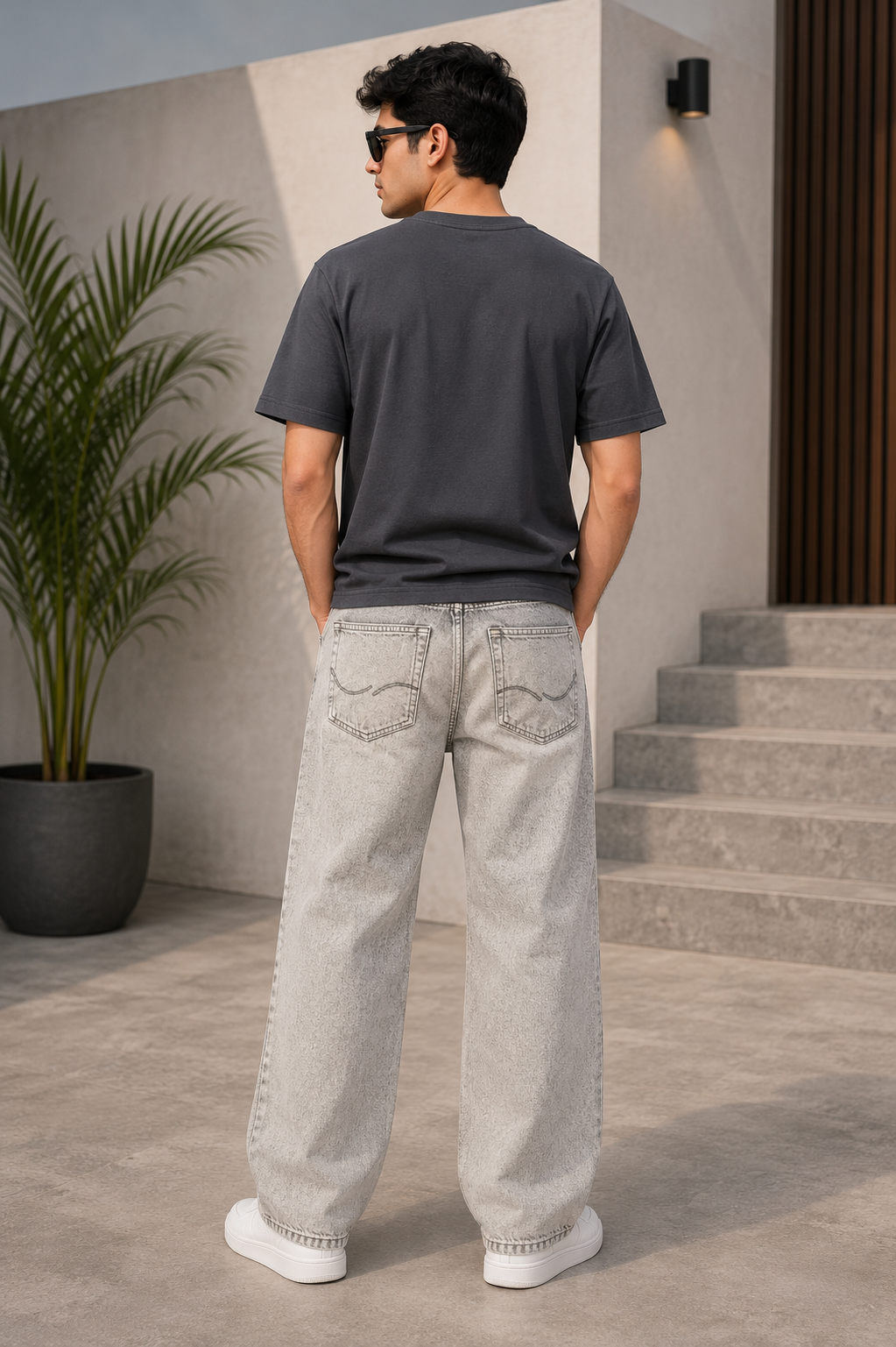 Jack & Jones Light Grey Shade Regular Fit Jeans