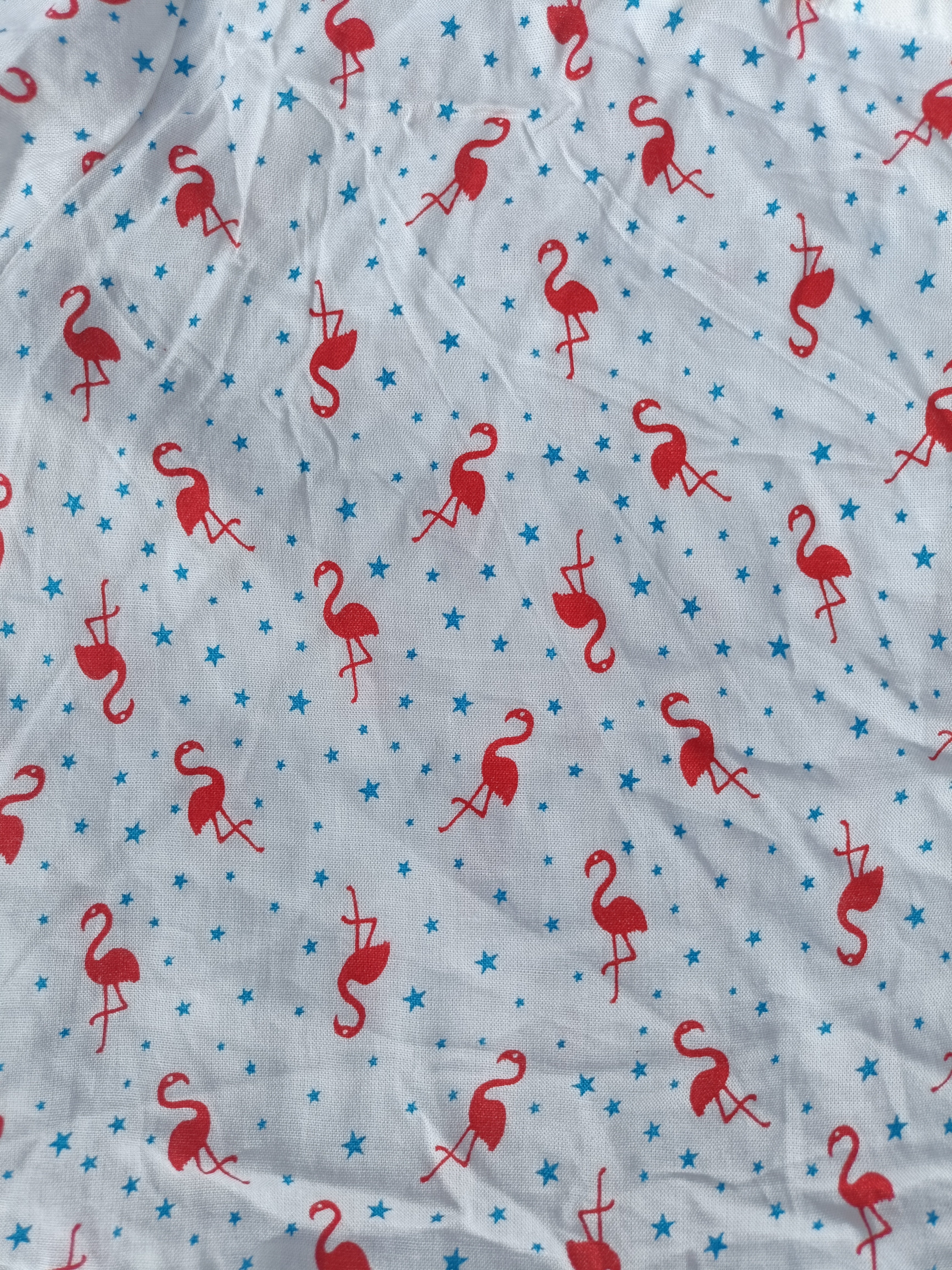 Women's Off-White with Red and Blue Print Flared Umbrella model kurti with Elbow Sleeves