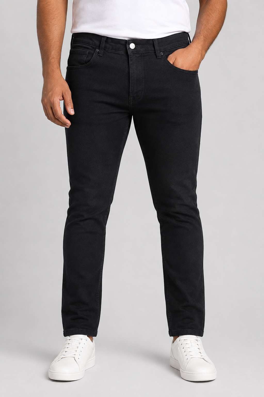 Men’s Jet Black Slim Fit Stretch Denim Jeans