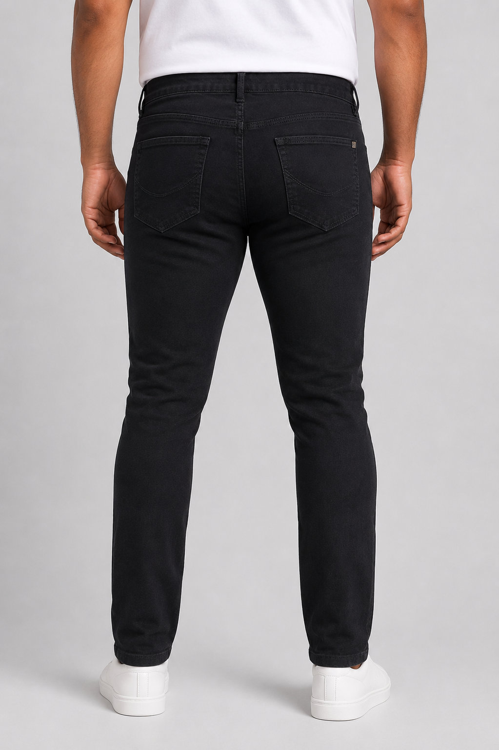 Men’s Jet Black Slim Fit Stretch Denim Jeans