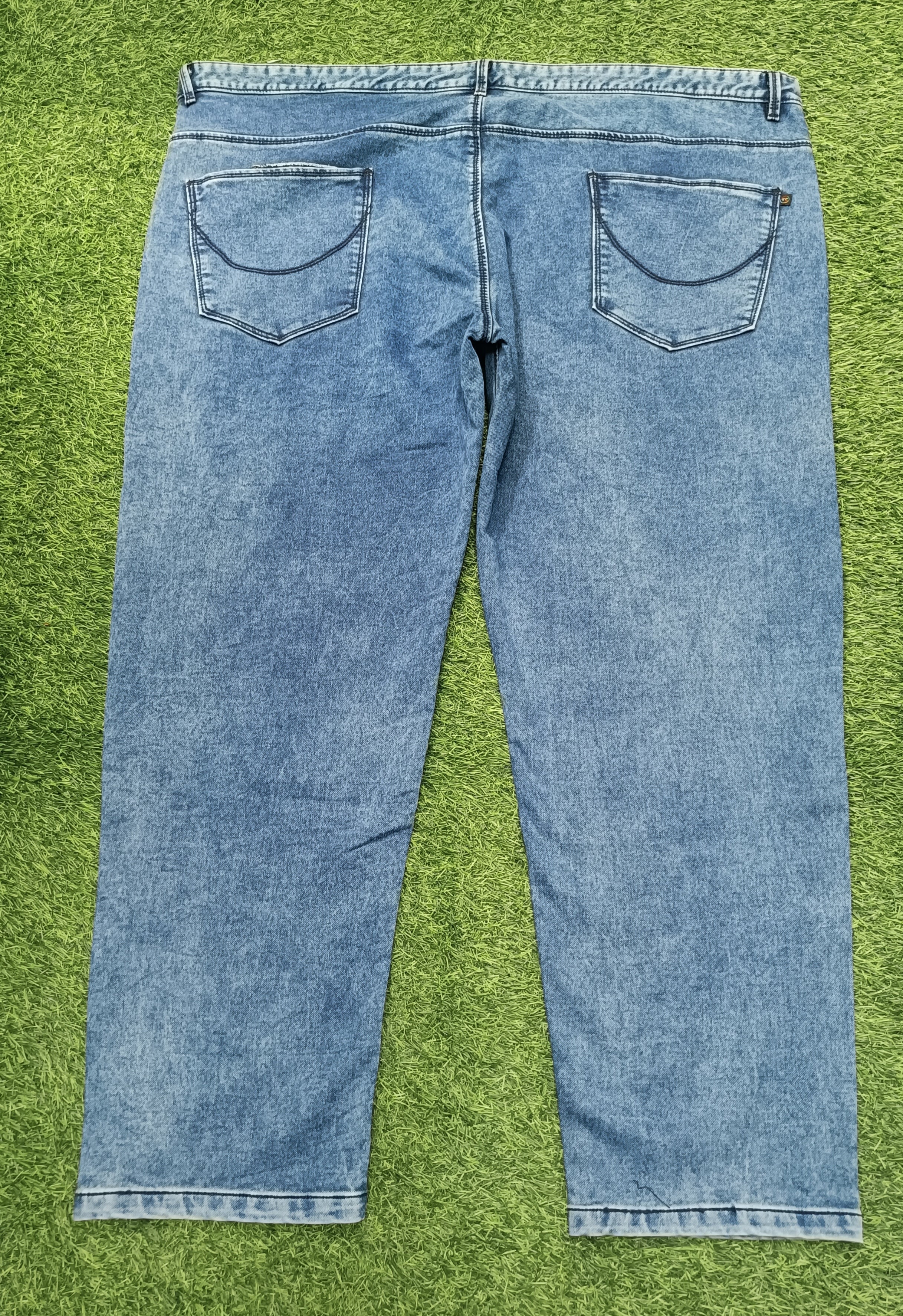 Men’s Light Blue Washed Slim Fit Stretch Denim Jeans