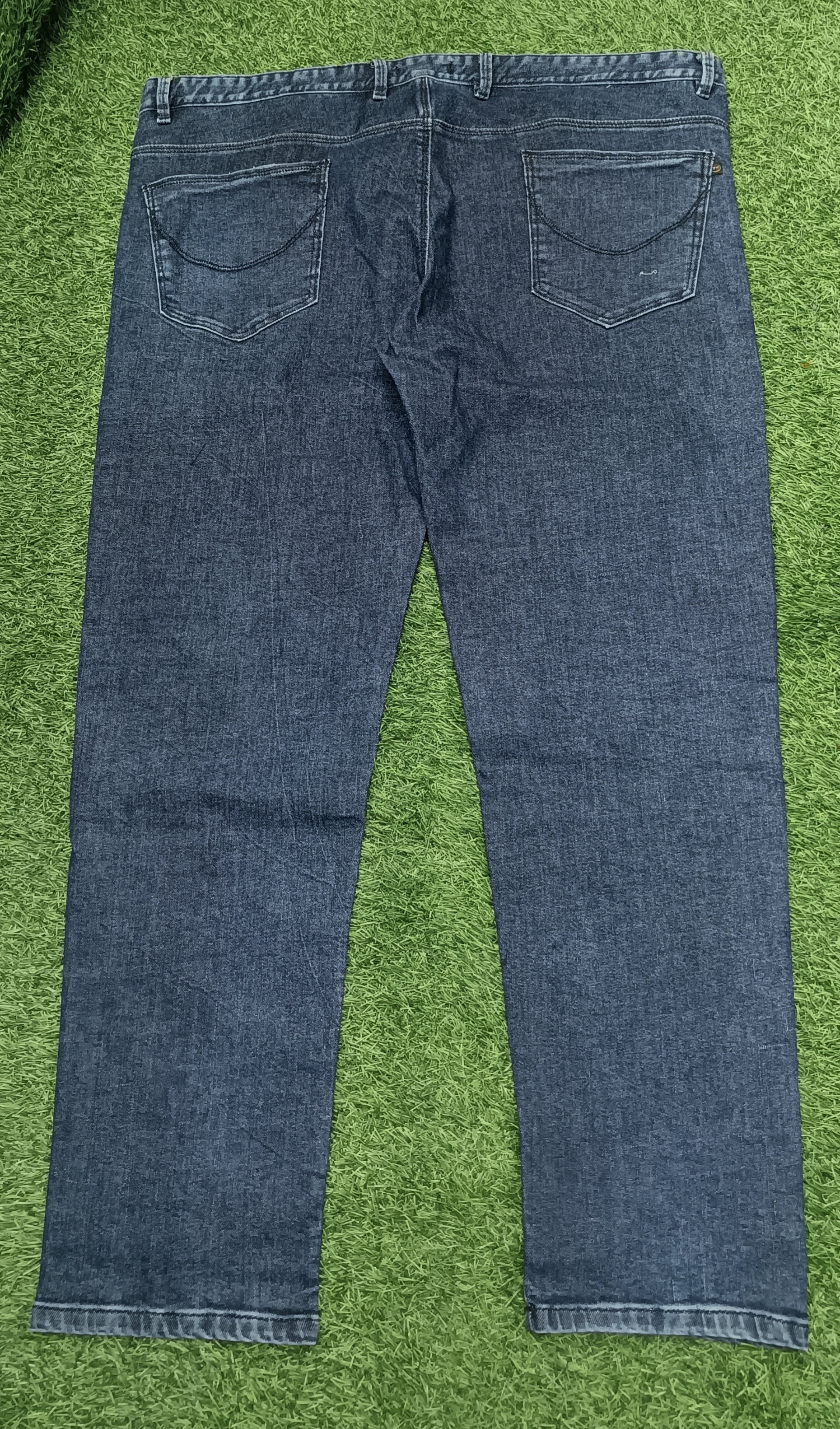 Men’s Dark Blue Washed Slim Fit Stretch Denim Jeans