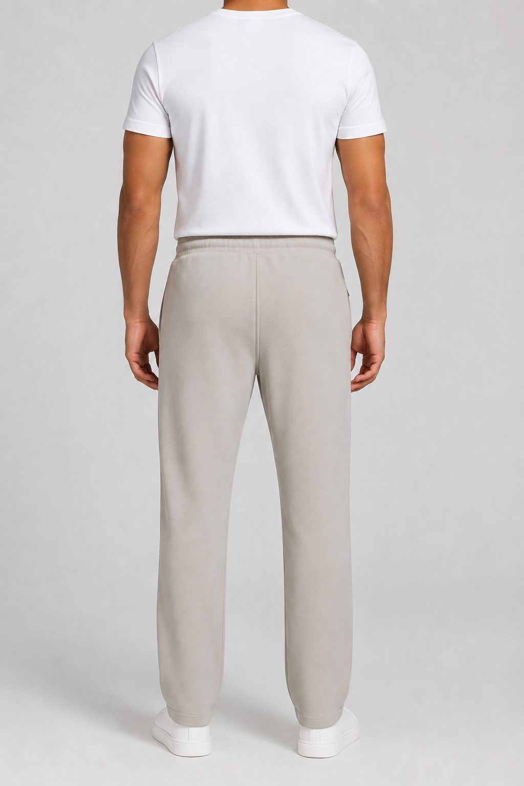 Men's Cream color Hosiery cotton Casual Full-Length Track Pants