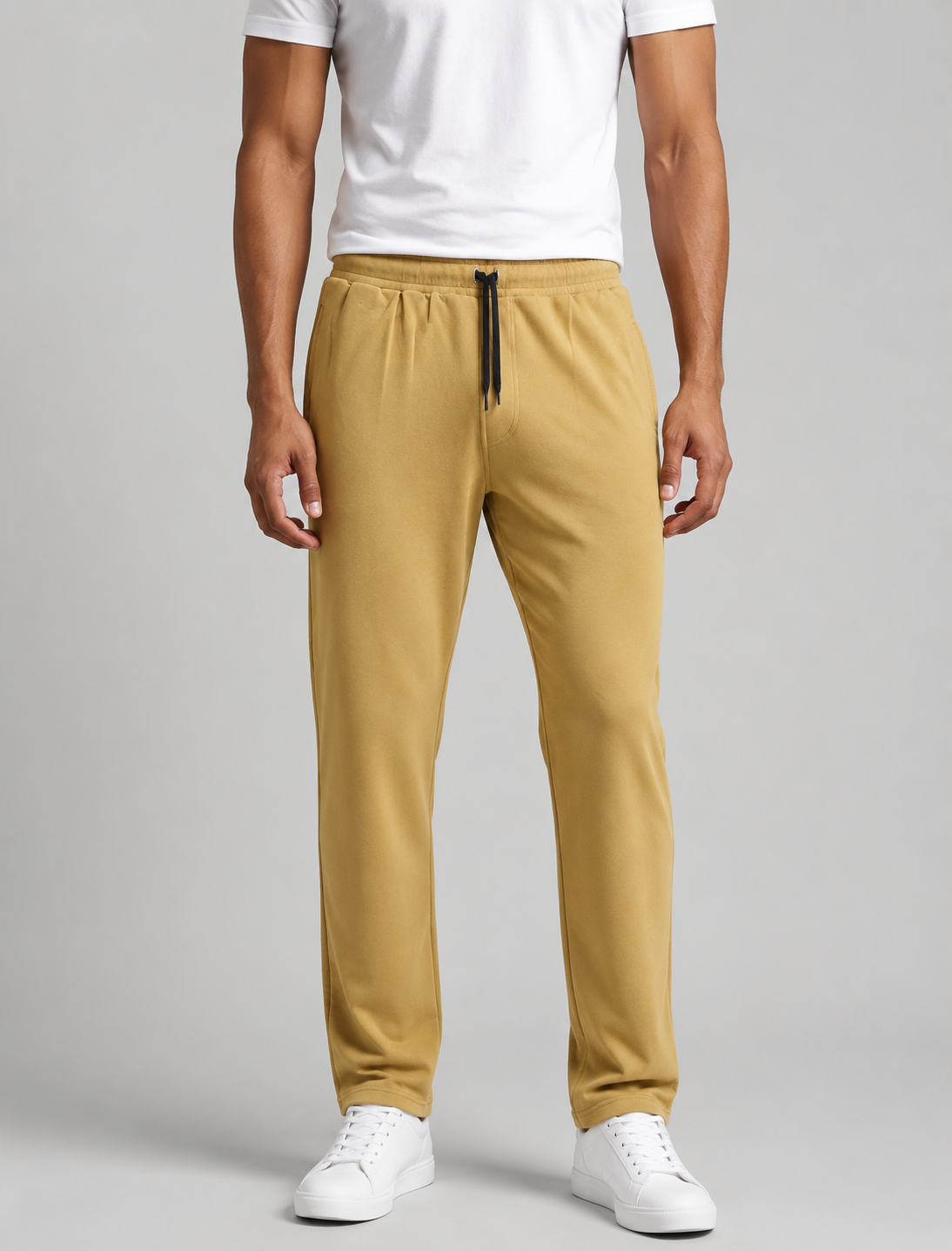 Men's Mustard Yellow color Hosiery cotton Casual Full-Length Track Pants