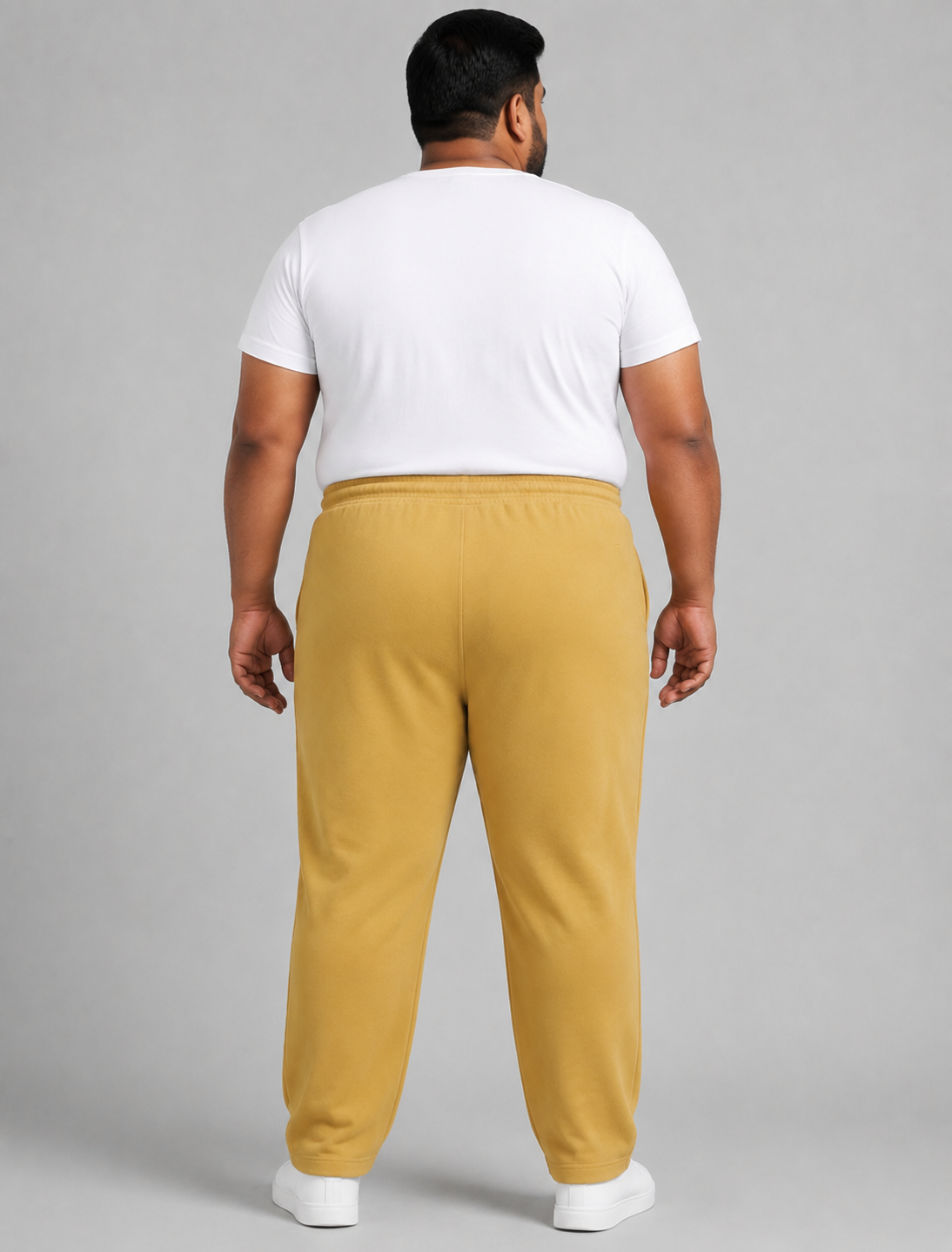 Men's Mustard Yellow color Hosiery cotton Casual Full-Length Track Pants
