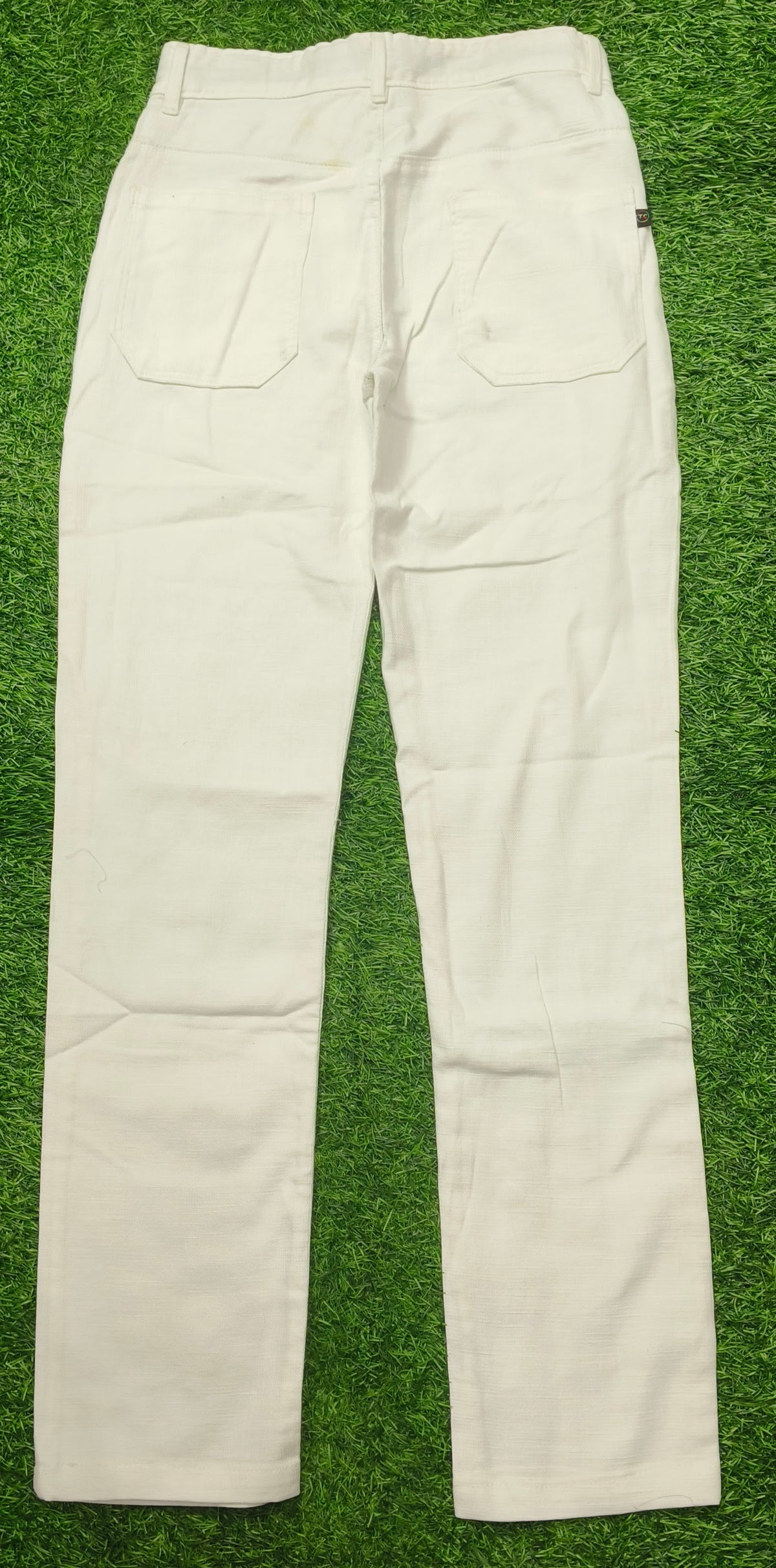 Teen Colours Kids White Cotton Straight Fit Pant with 4 Pockets