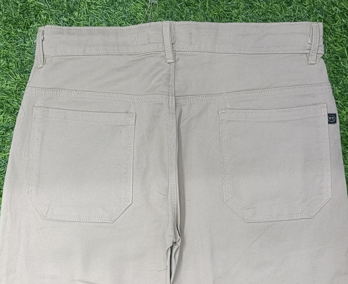 Teen Colours Boys Light Khaki Cotton Pant with 4 Pockets
