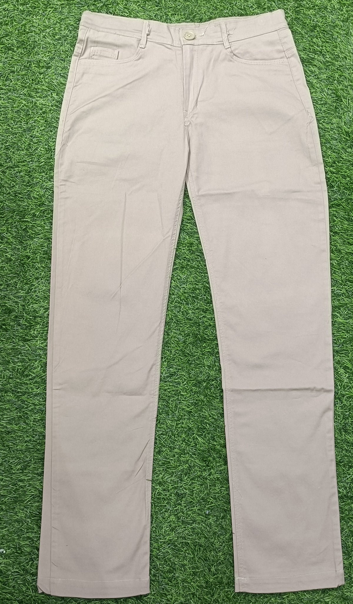 Teen Colours Boys Light Khaki Cotton Pant with 4 Pockets