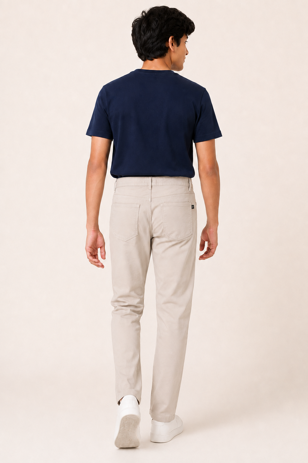Teen Colours Boys Light Khaki Cotton Pant with 4 Pockets