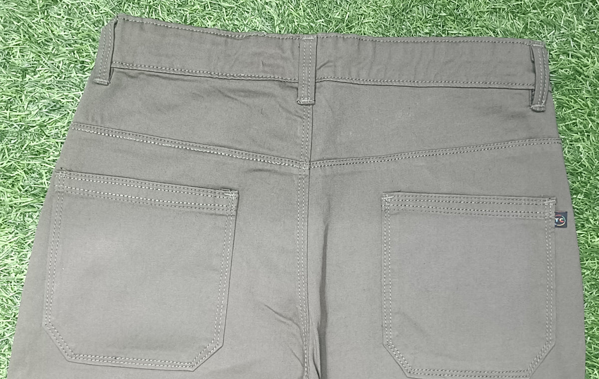 Teen Colours Boy's Dark Green Cotton  Pant with 4 Pockets