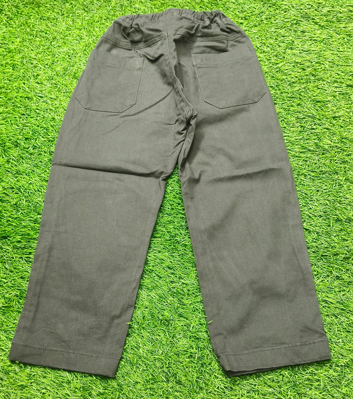 Teen Colours Kids Dark Grey Cotton Straight Fit Pant with 4 Pockets