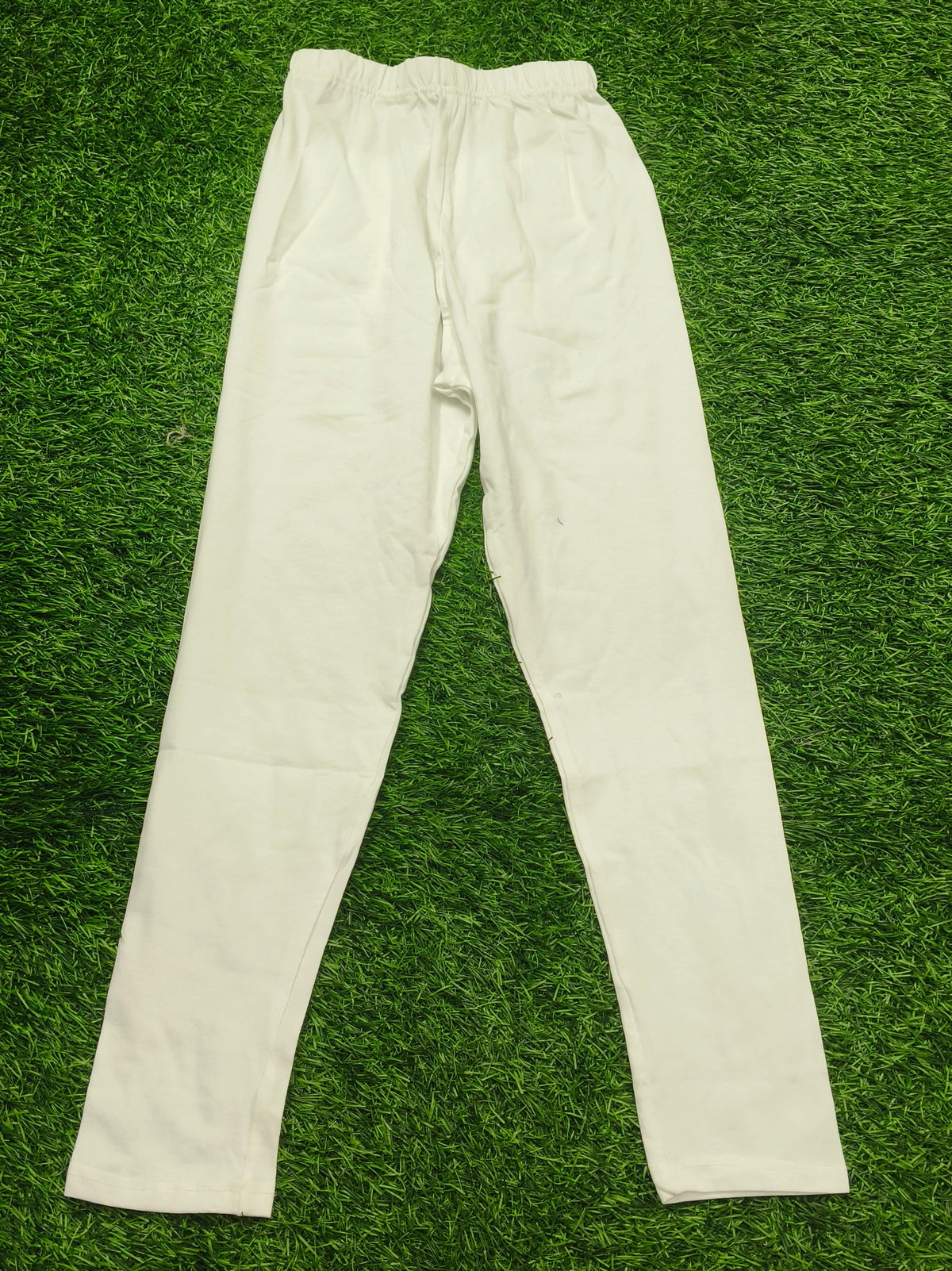 Women’s White color Ankle-Length Elastic Waist Leggings