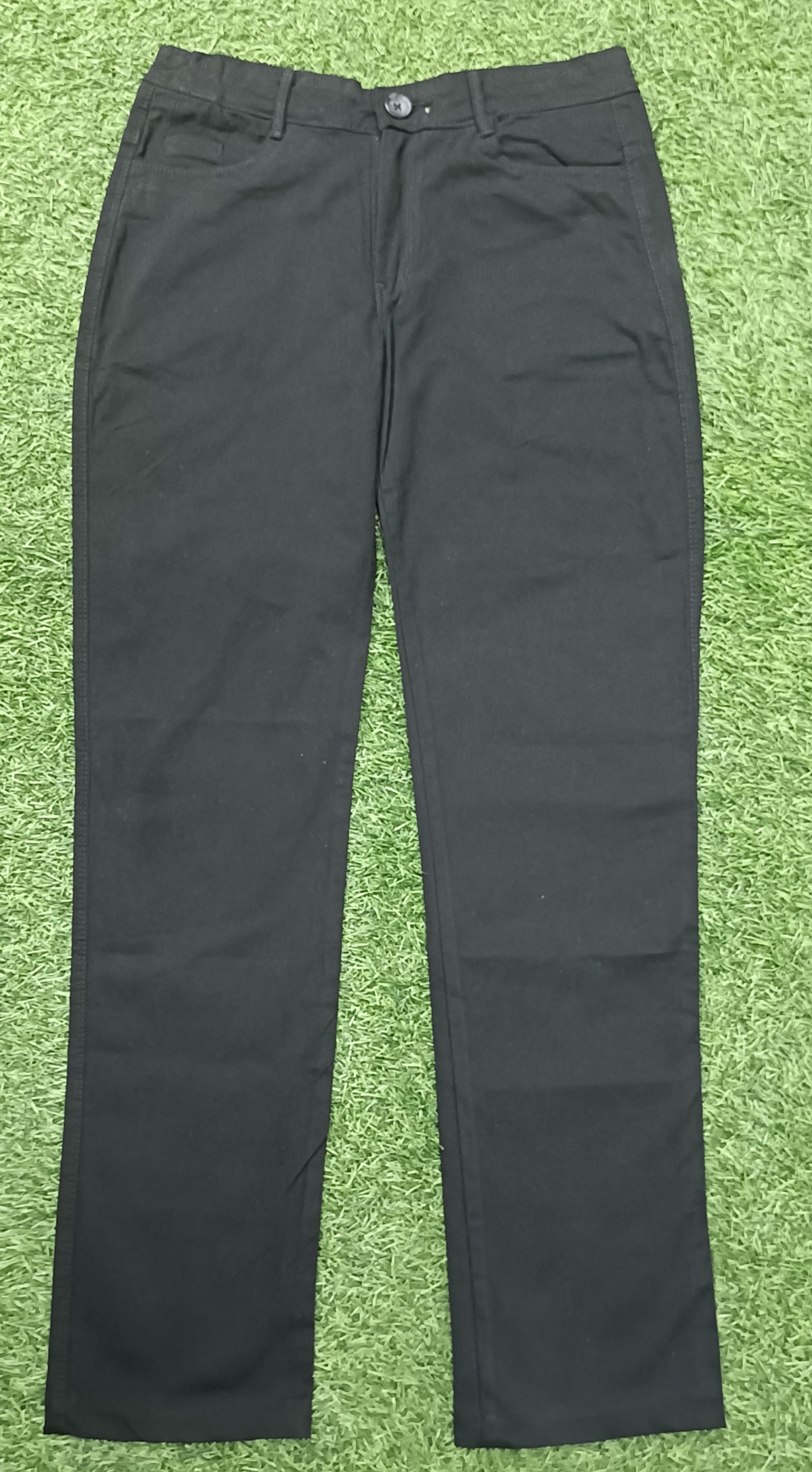 Teencolours Kid's Black Color cotton pant  with Contrast Stitching & Front and back Pockets