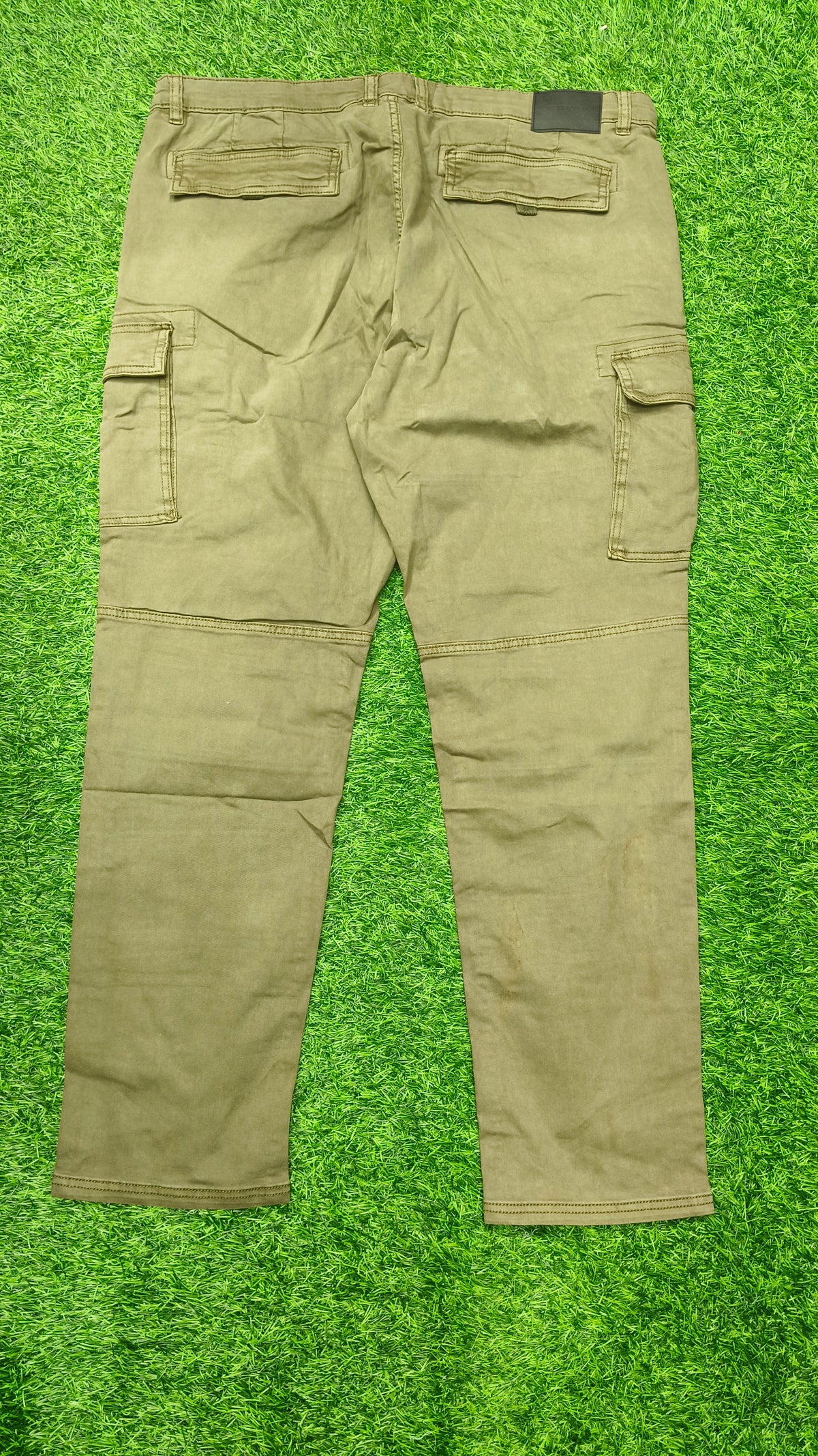 Mens Olive green color 6 Pocket Slim Fit Cargo Pant