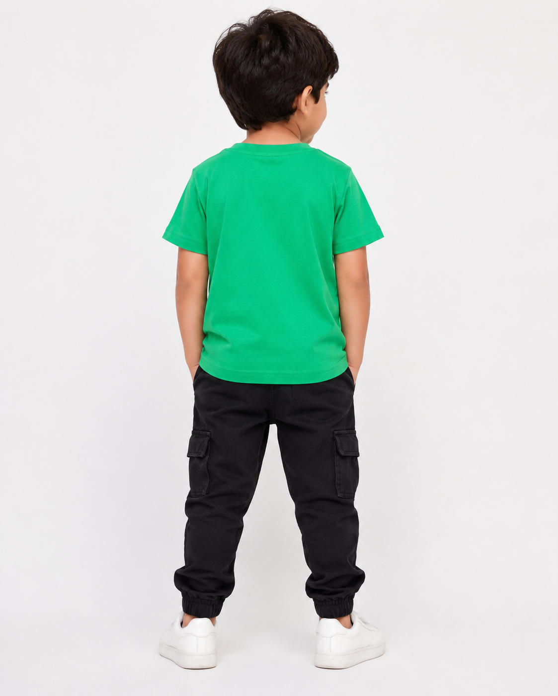 Kid's Green Nervous Dinosaur Graphic Printed T-Shirt