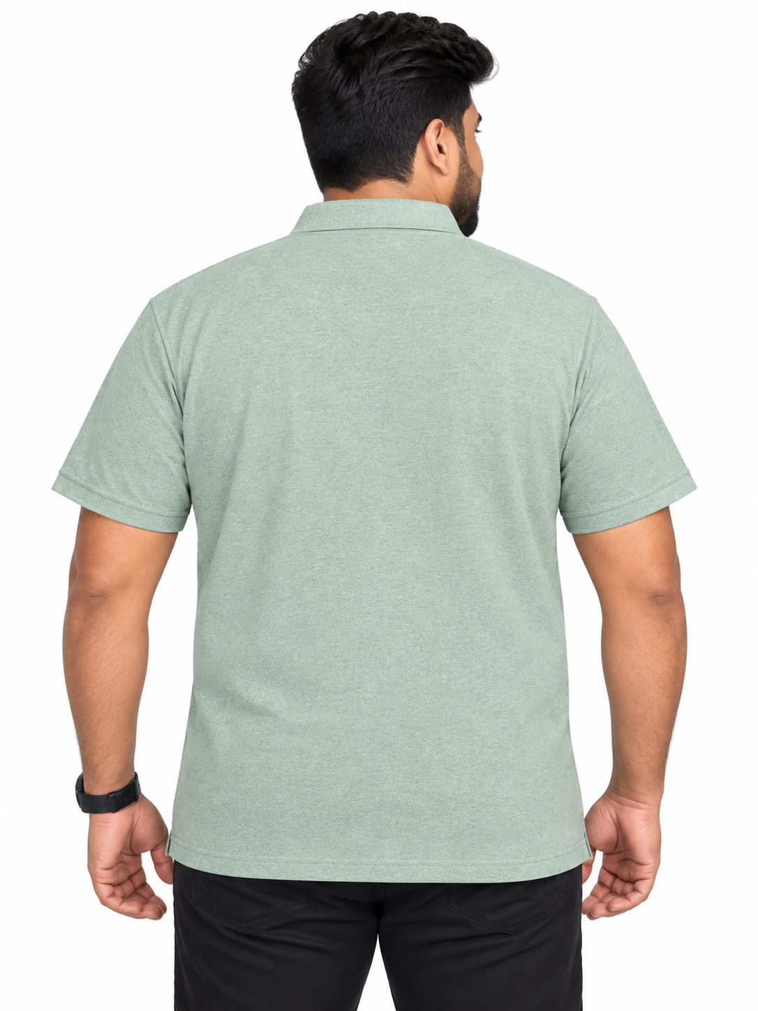 Men’s Light Sage Green Polo T-Shirt with Chest Pocket