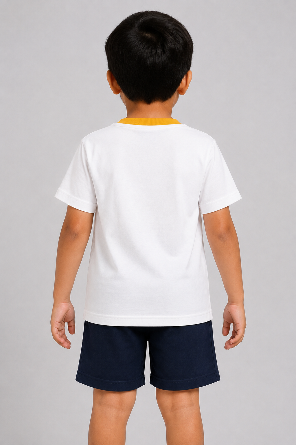 Kids White Cartoon Team Graphic Printed Round Neck T-Shirt