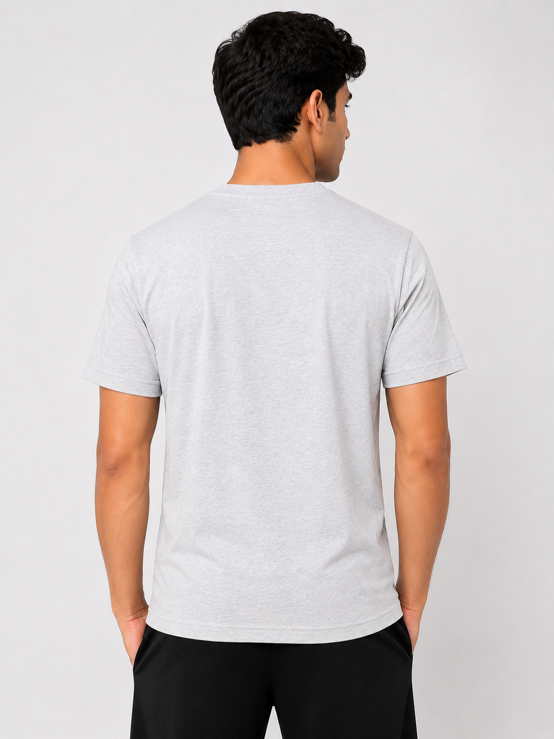 PUMA Men’s Ash Grey Cotton Blend Round Neck Sports T-Shirt