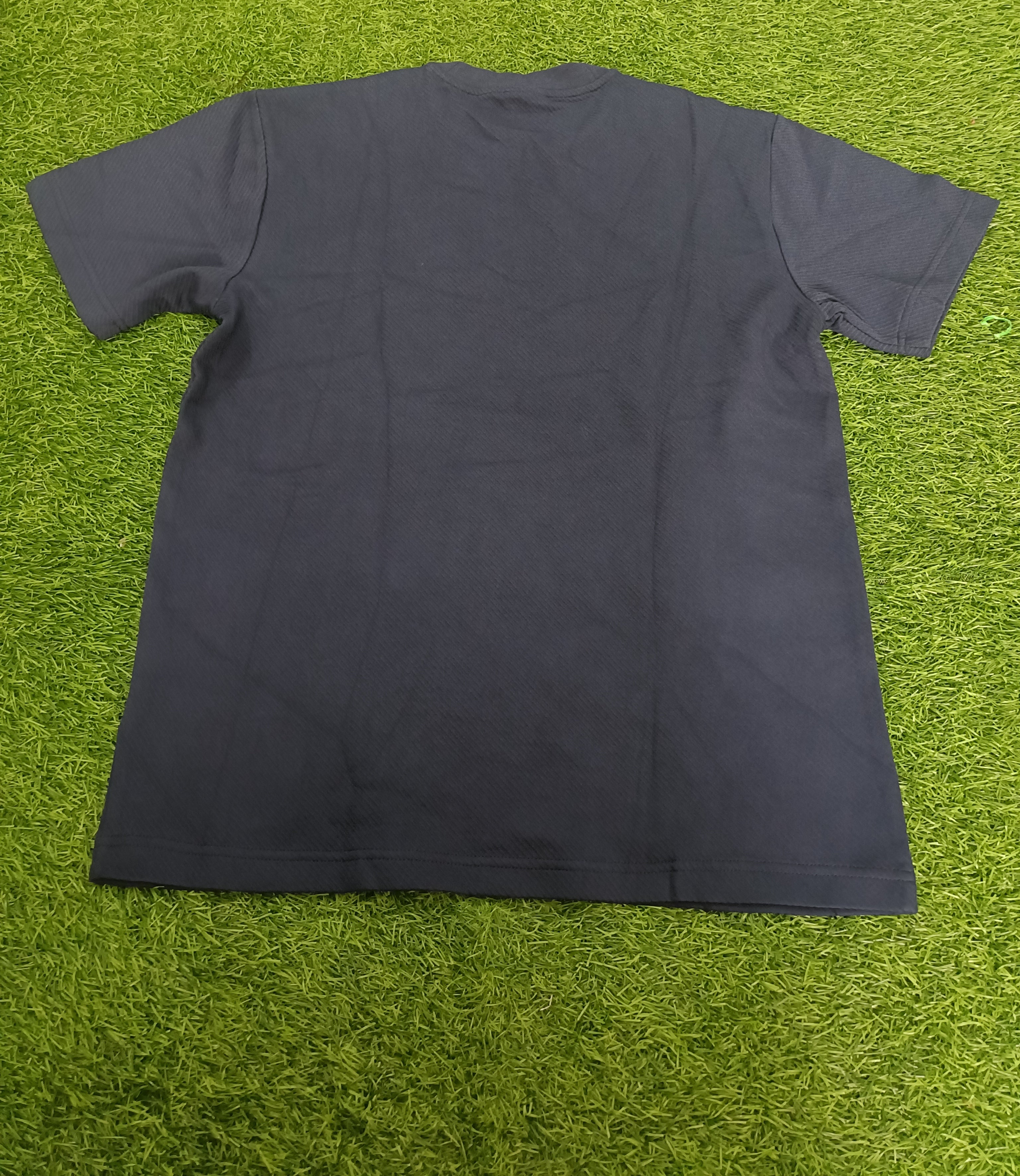 PUMA Men’s Navy Blue heavy weight texured Cotton Blend Round Neck Sports T-Shirt