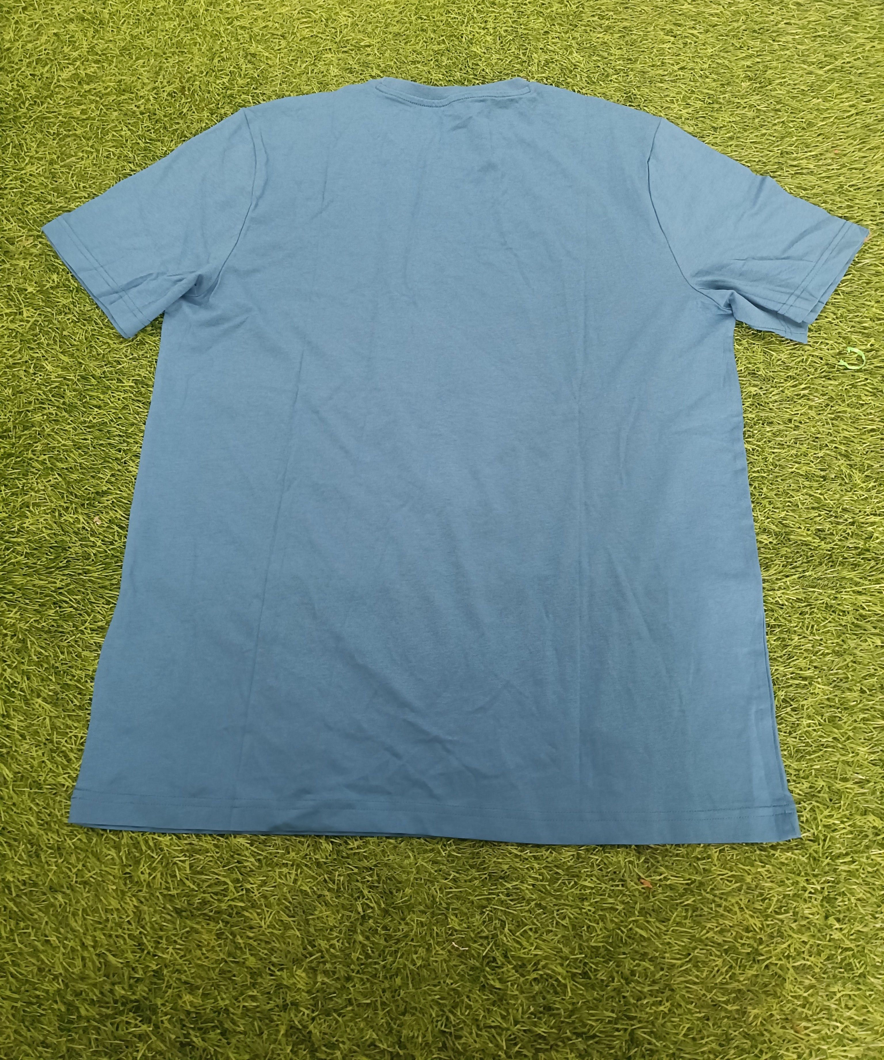 PUMA Men’s Royal blue Graphics Cotton Blend Round Neck Sports T-Shirt