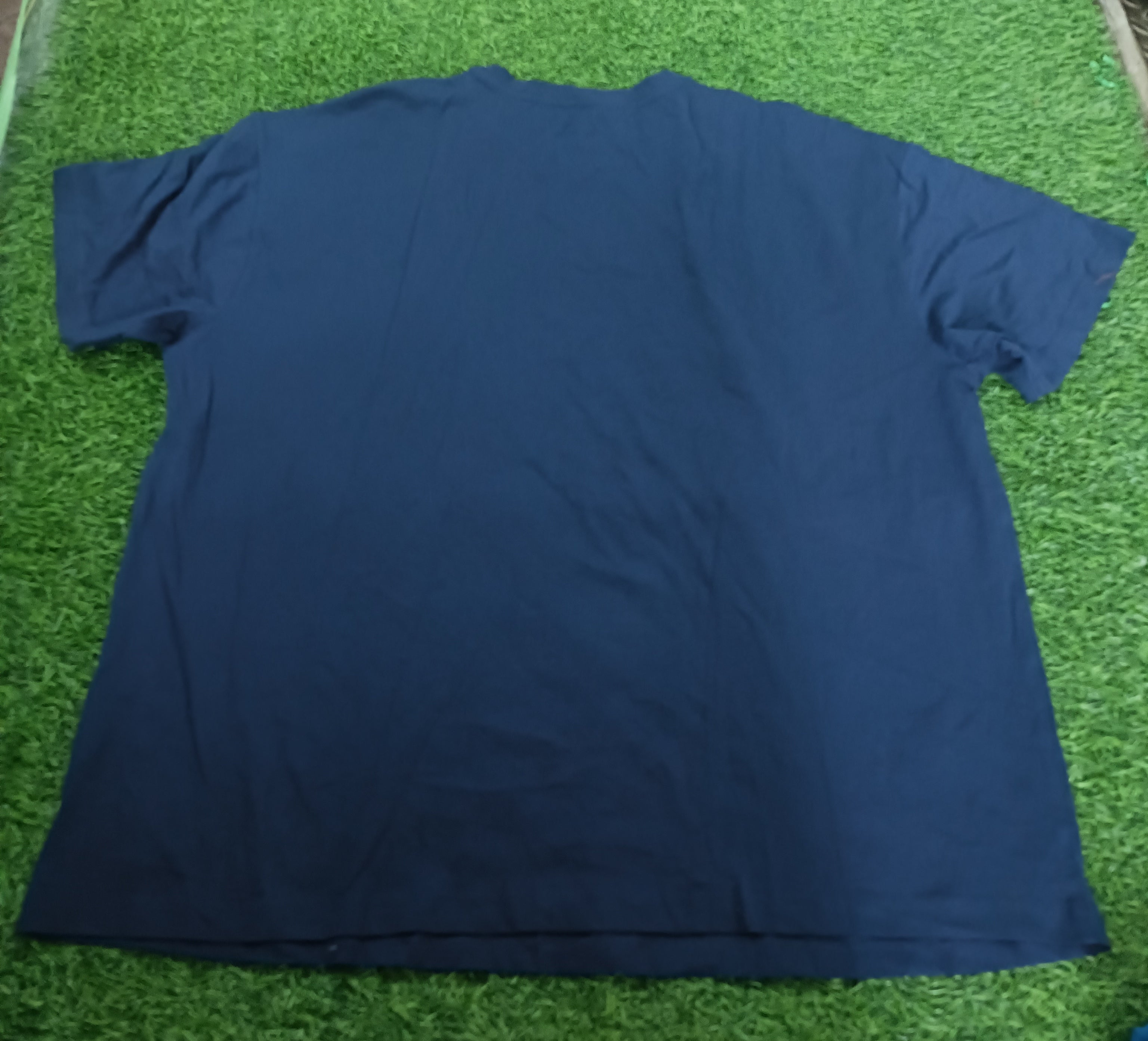 PUMA Men’s Blue Graphics pattern Cotton Blend Round Neck Sports T-Shirt