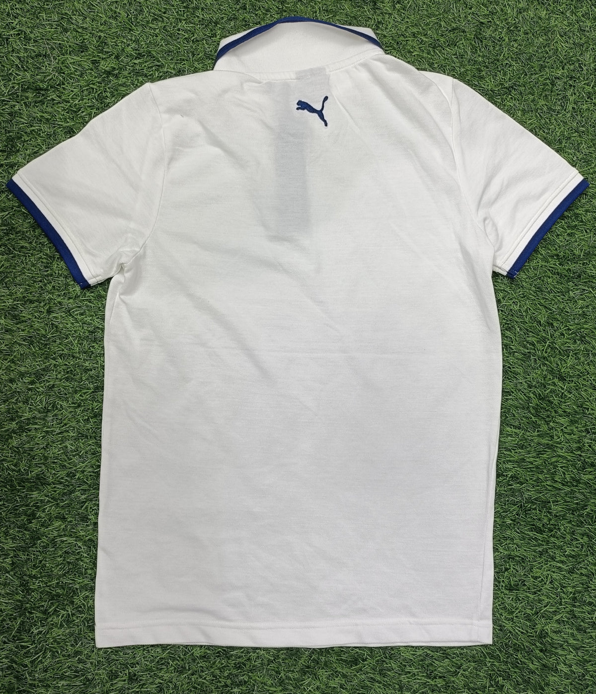 Men’s White Color Contrast Collar Polo T-Shirt