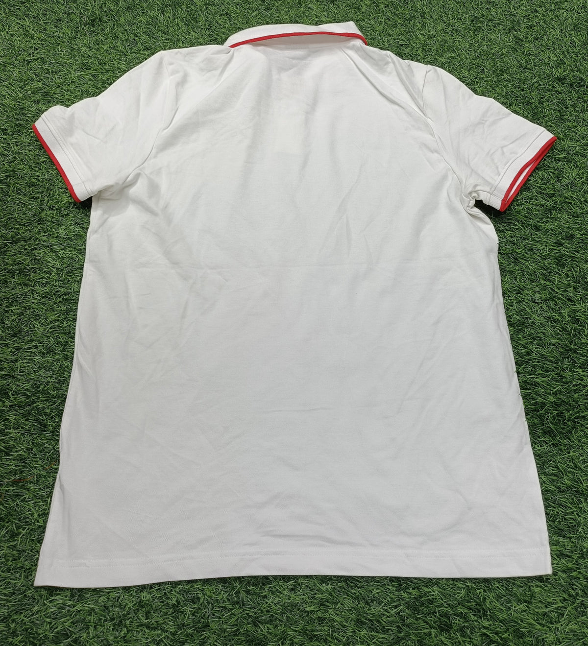 Men’s White Contrast Collar Polo T-Shirt