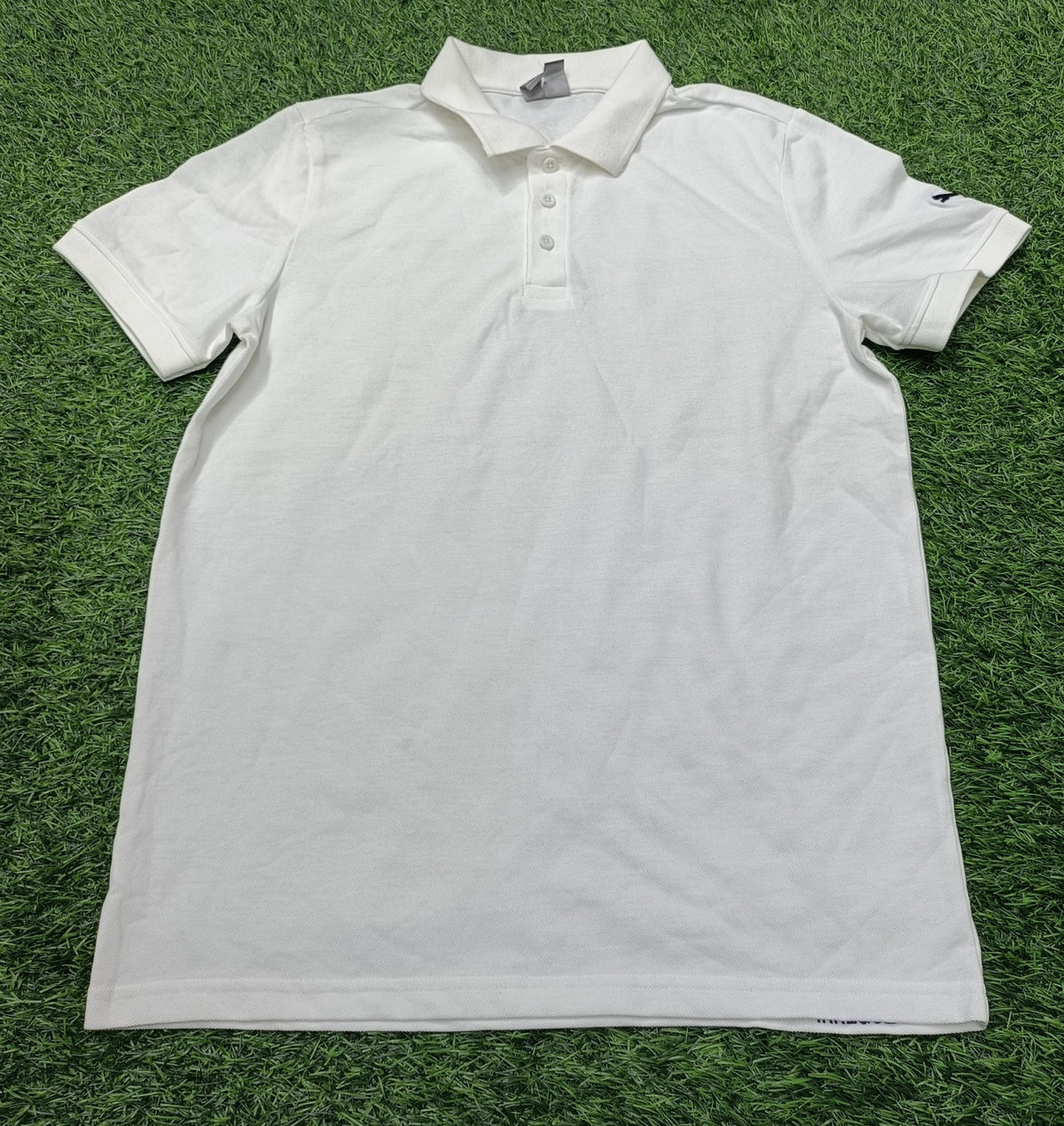 Men’s White Solid Polo T-Shirt