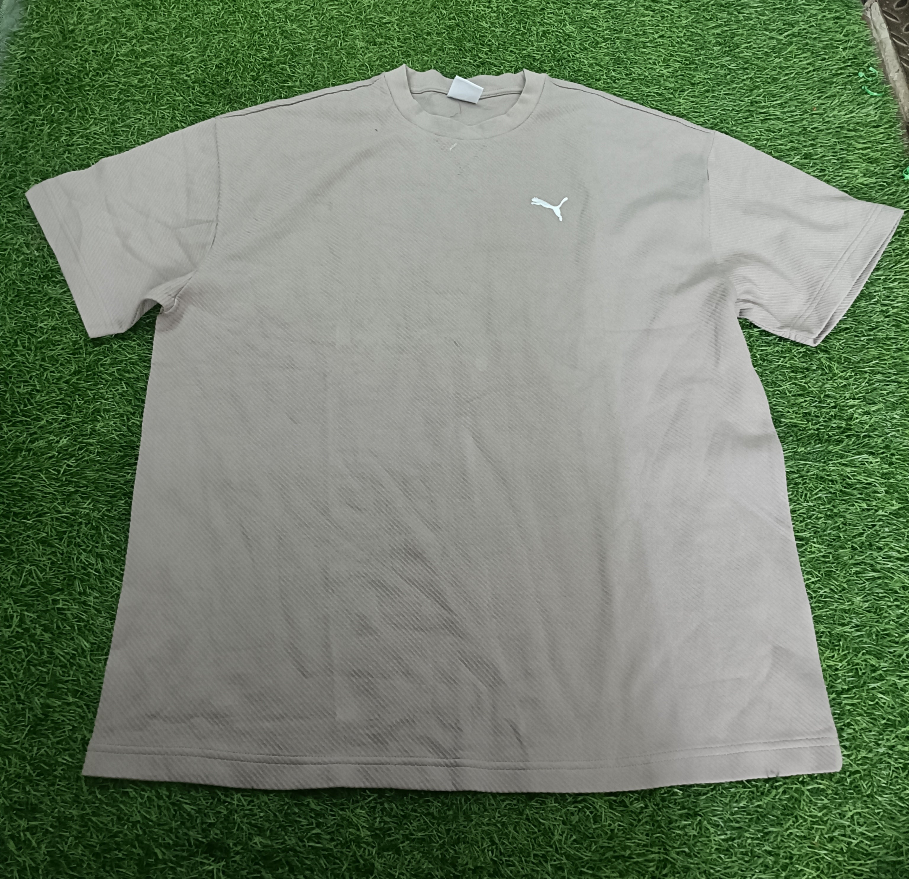 PUMA Men’s Light Brown Heavyweight Textured Lifestyle T-Shirt