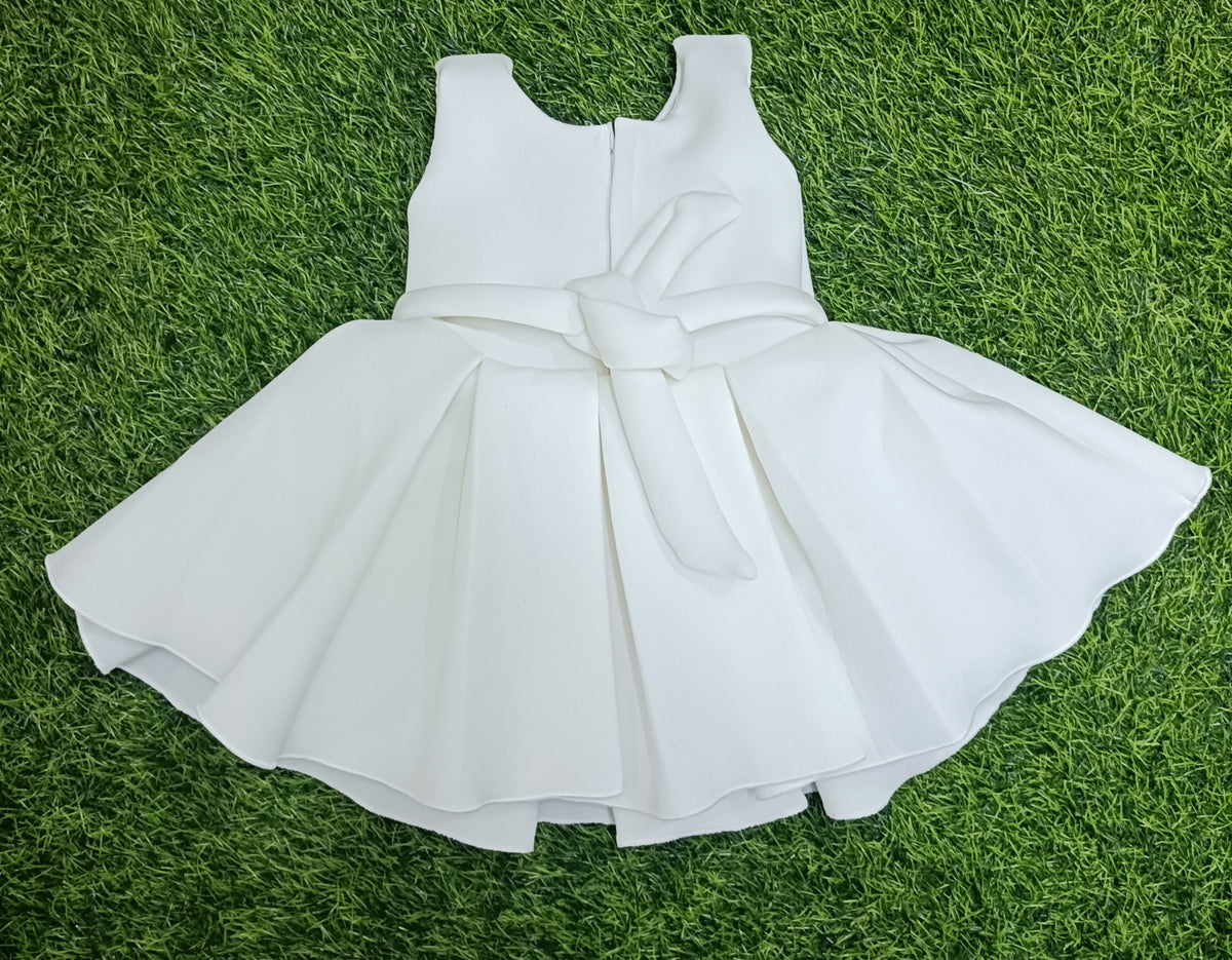 Girls Light Pink Floral Party Wear Frock