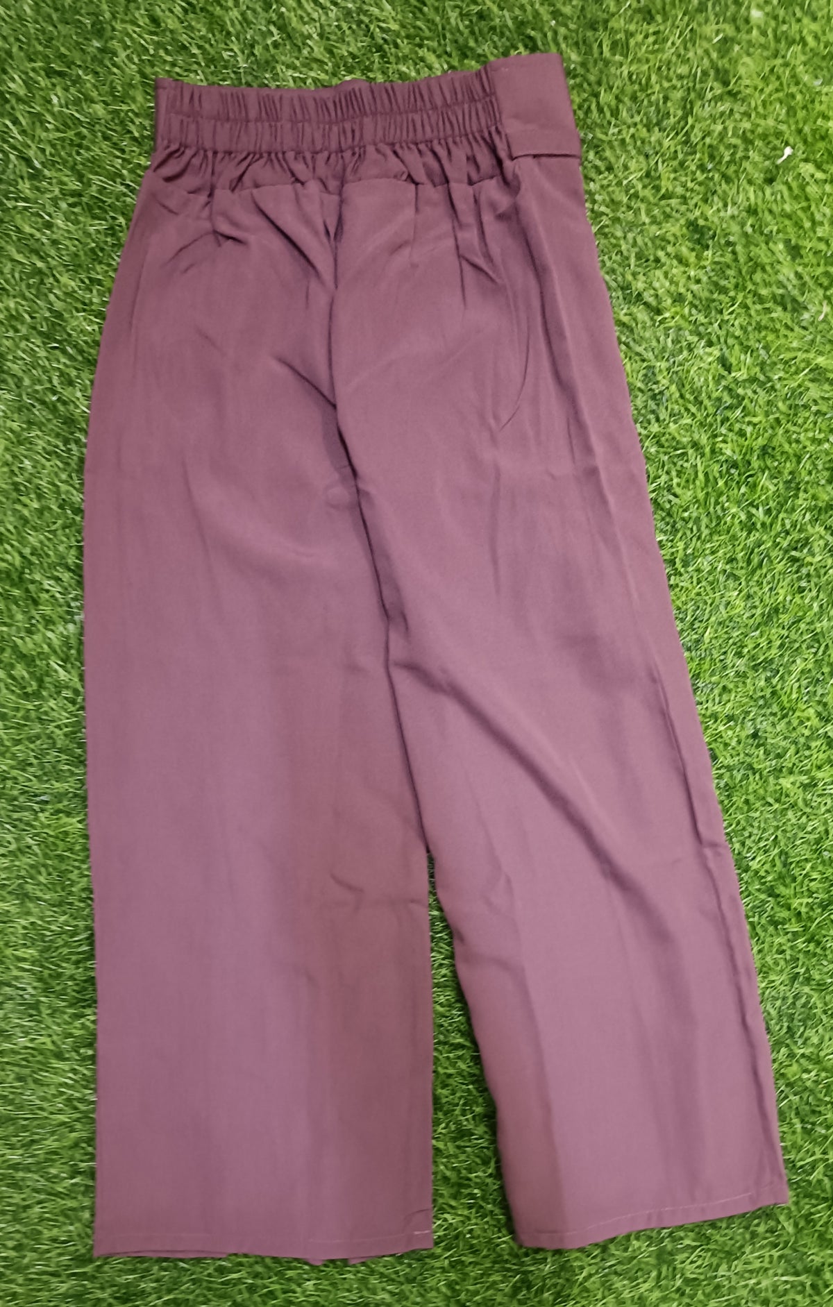 Girls Off White Floral Top & Mauve Palazzo Pant Set