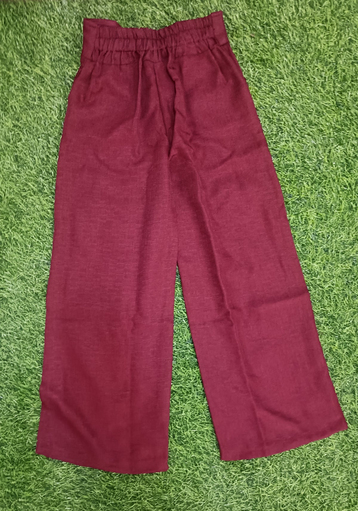 Girls Beige Printed Blazer & Maroon Palazzo Pant Party Wear Set