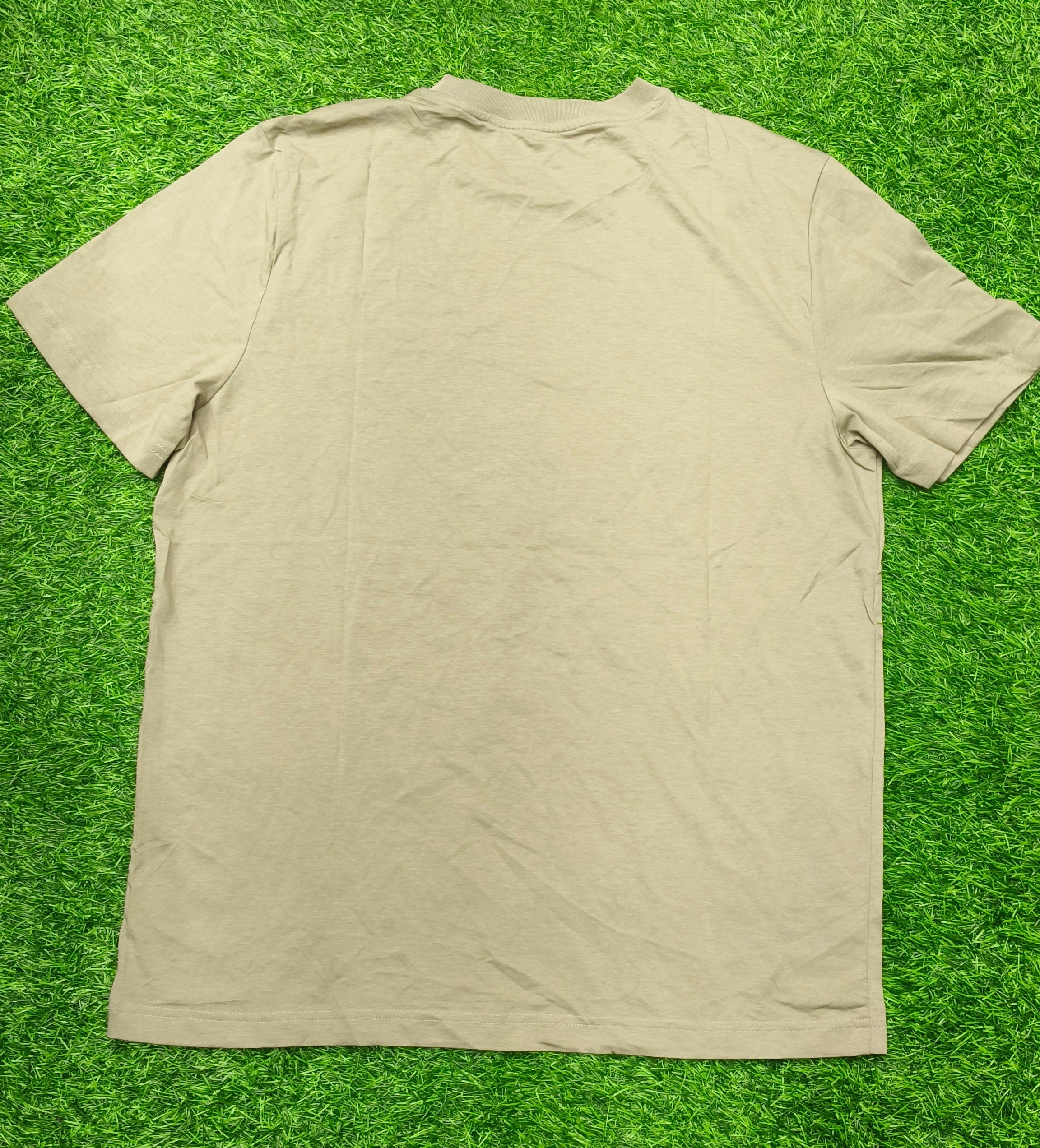 PUMA Men’s Olive Green Embroidered Logo Round Neck T-Shirt
