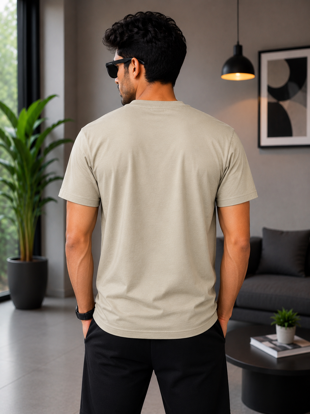 PUMA Men’s Olive Green Graphic Printed Round Neck T-Shirt