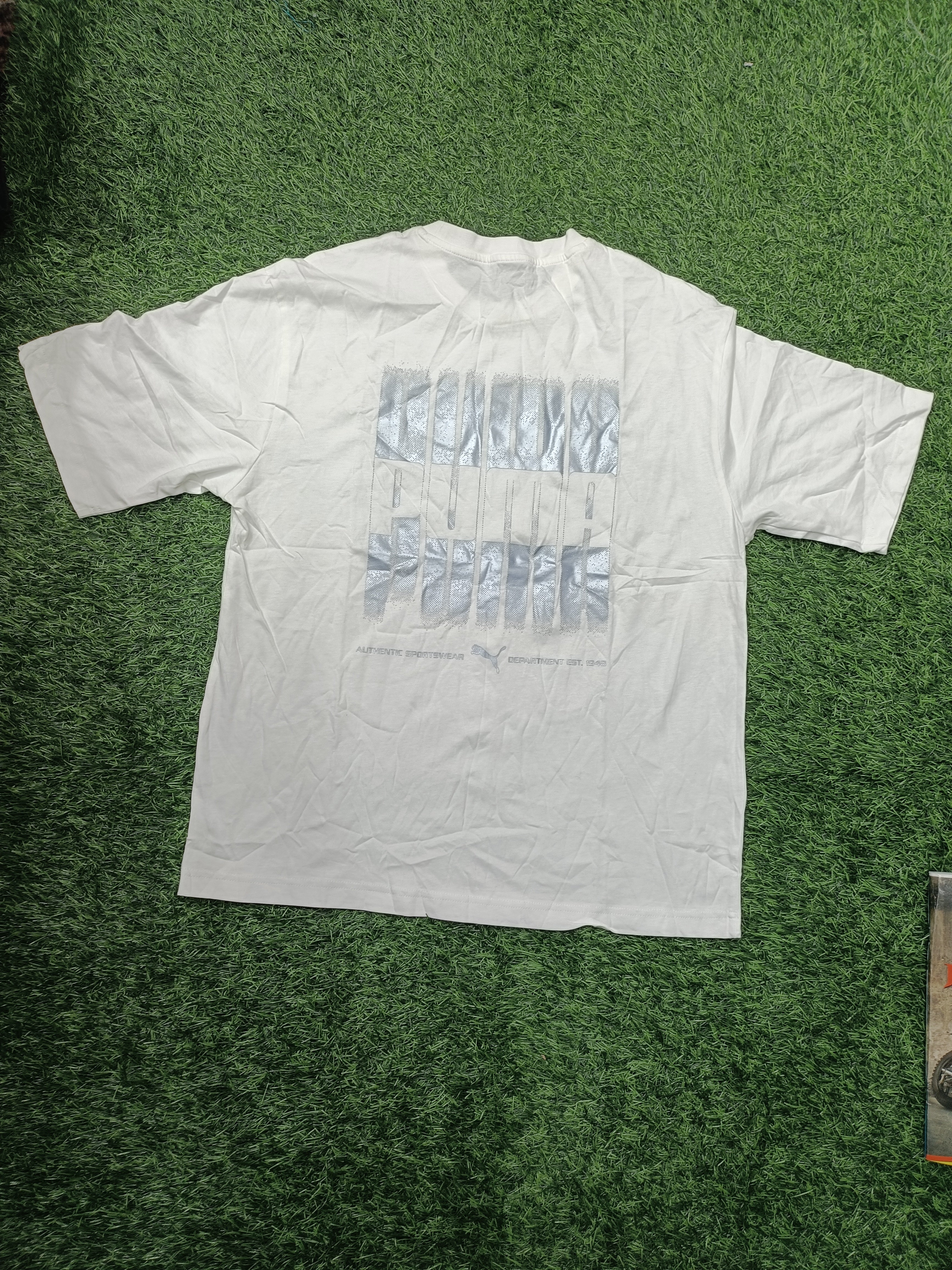PUMA Men’s White Sportswear Round Neck T-Shirt