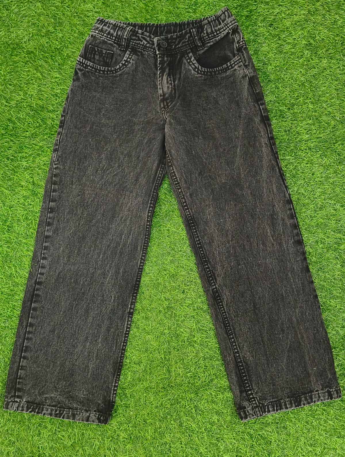 Boys Black Washed Premium Denim Jeans