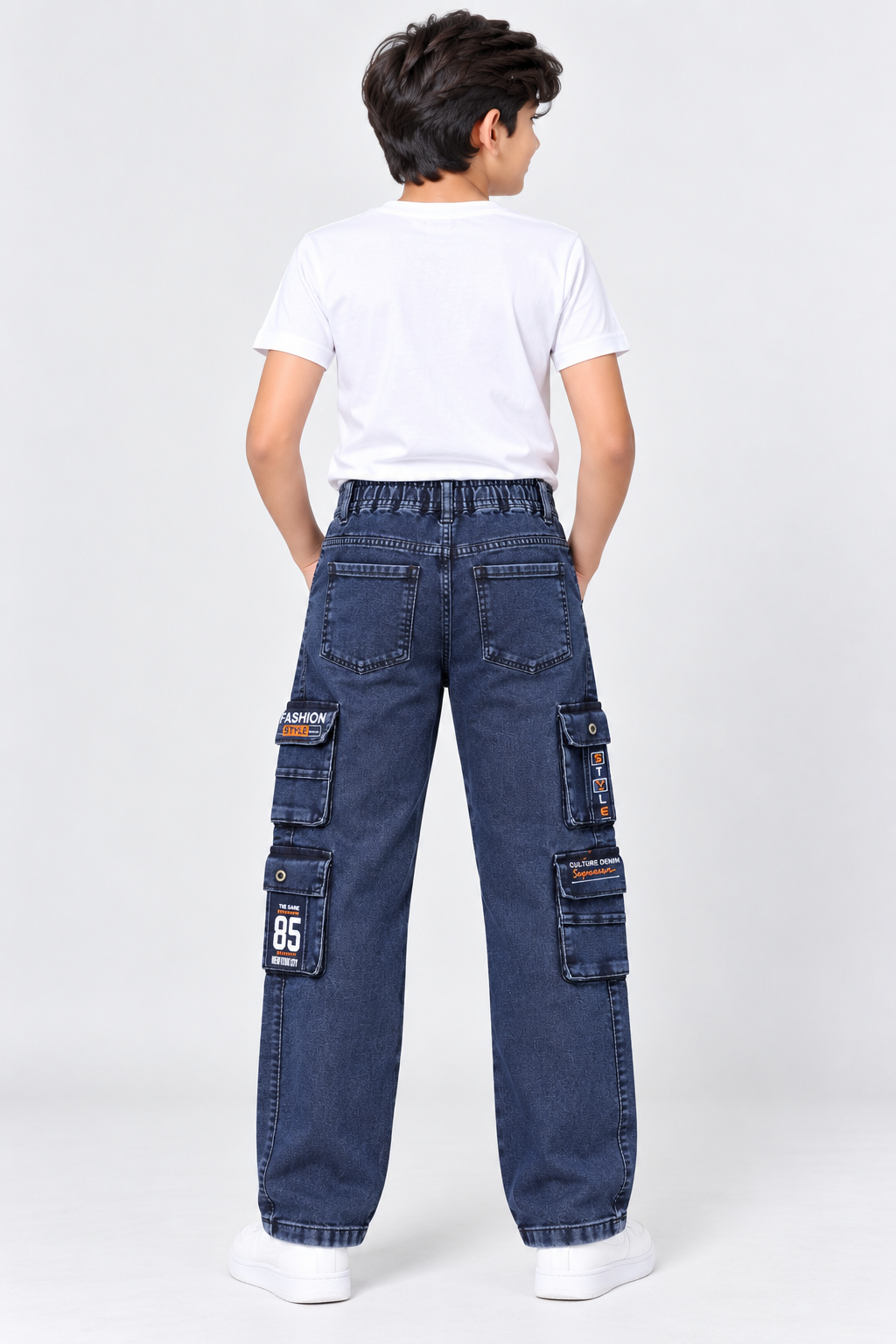 Boys black Washed Denim Stylish Jeans