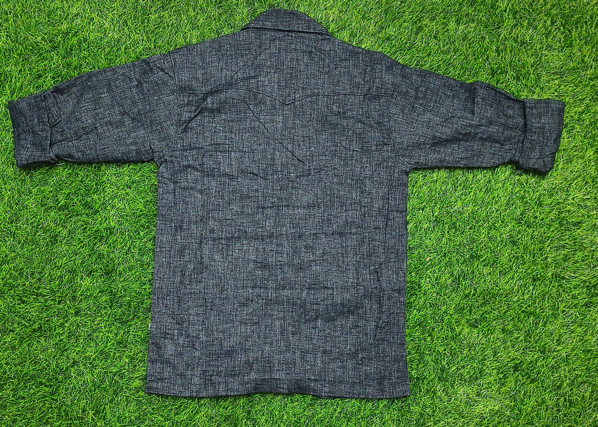 Boys Dark Grey color Textured Casual Shirt