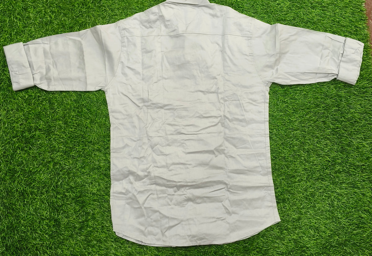 Boys Light Grey Embellished Casual Shirt