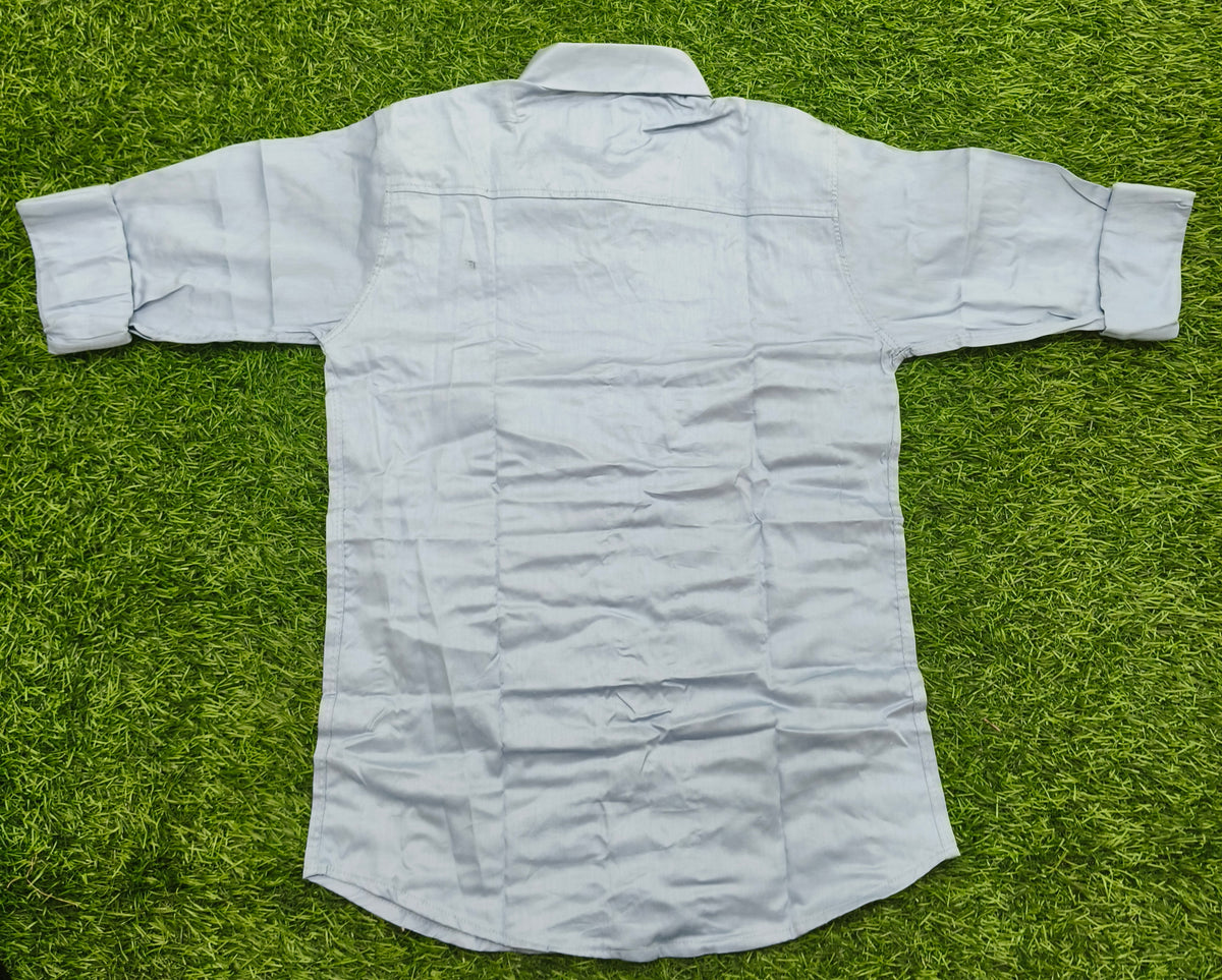 Boys Light Blue Embellished Casual Shirt