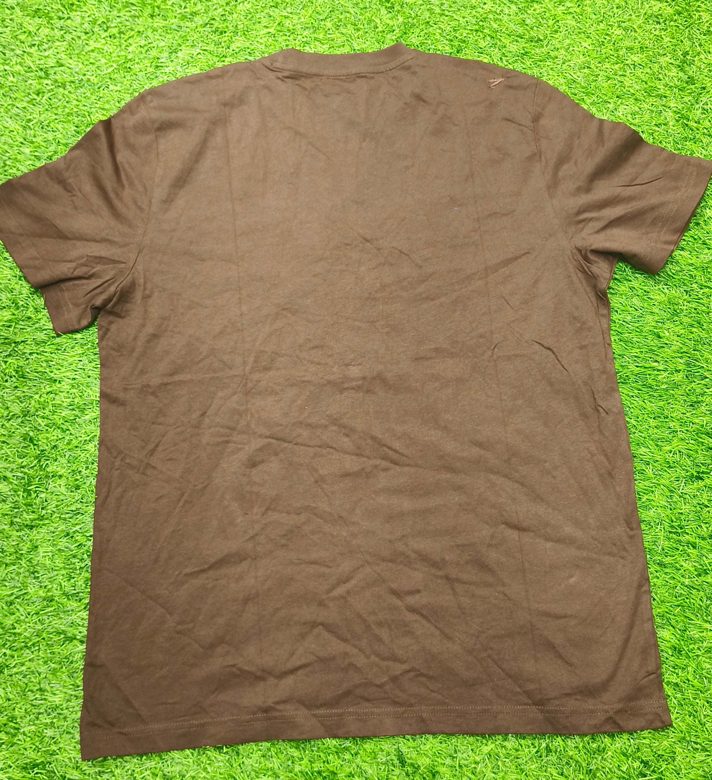 PUMA Men’s Light Olive Green Logo Graphic Printed Round Neck T-Shirt