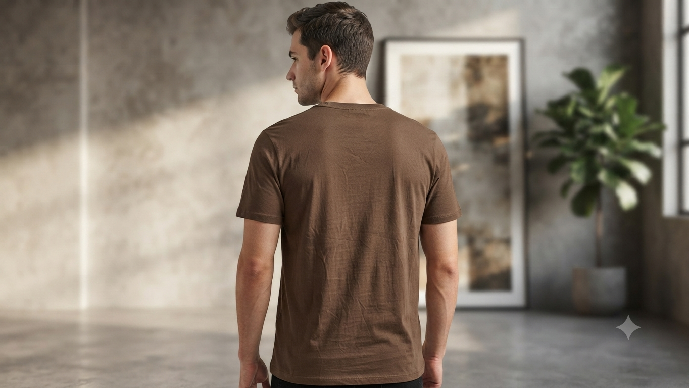 PUMA Men’s Light Olive Green Logo Graphic Printed Round Neck T-Shirt