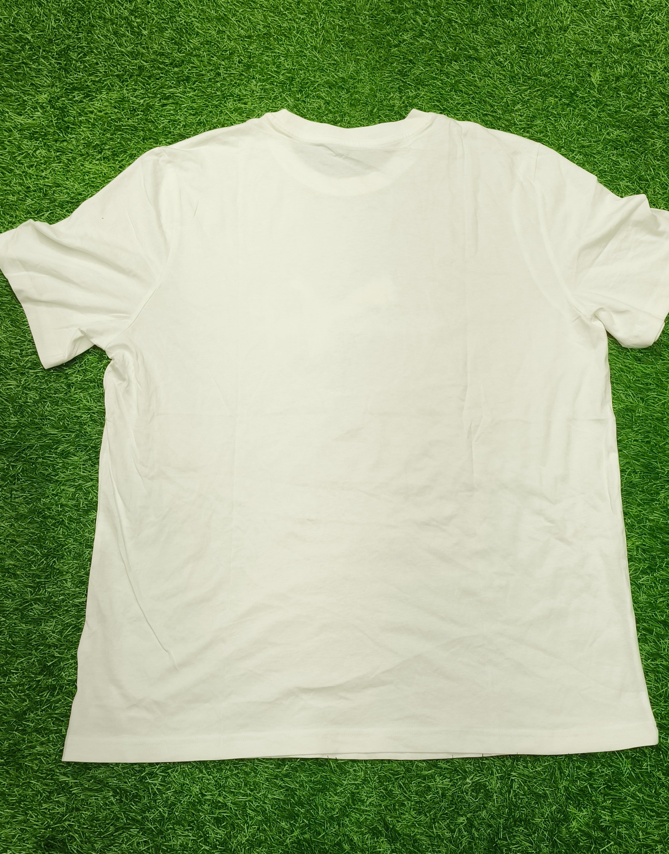 PUMA Men’s White Blue Logo Graphic Printed Round Neck T-Shirt